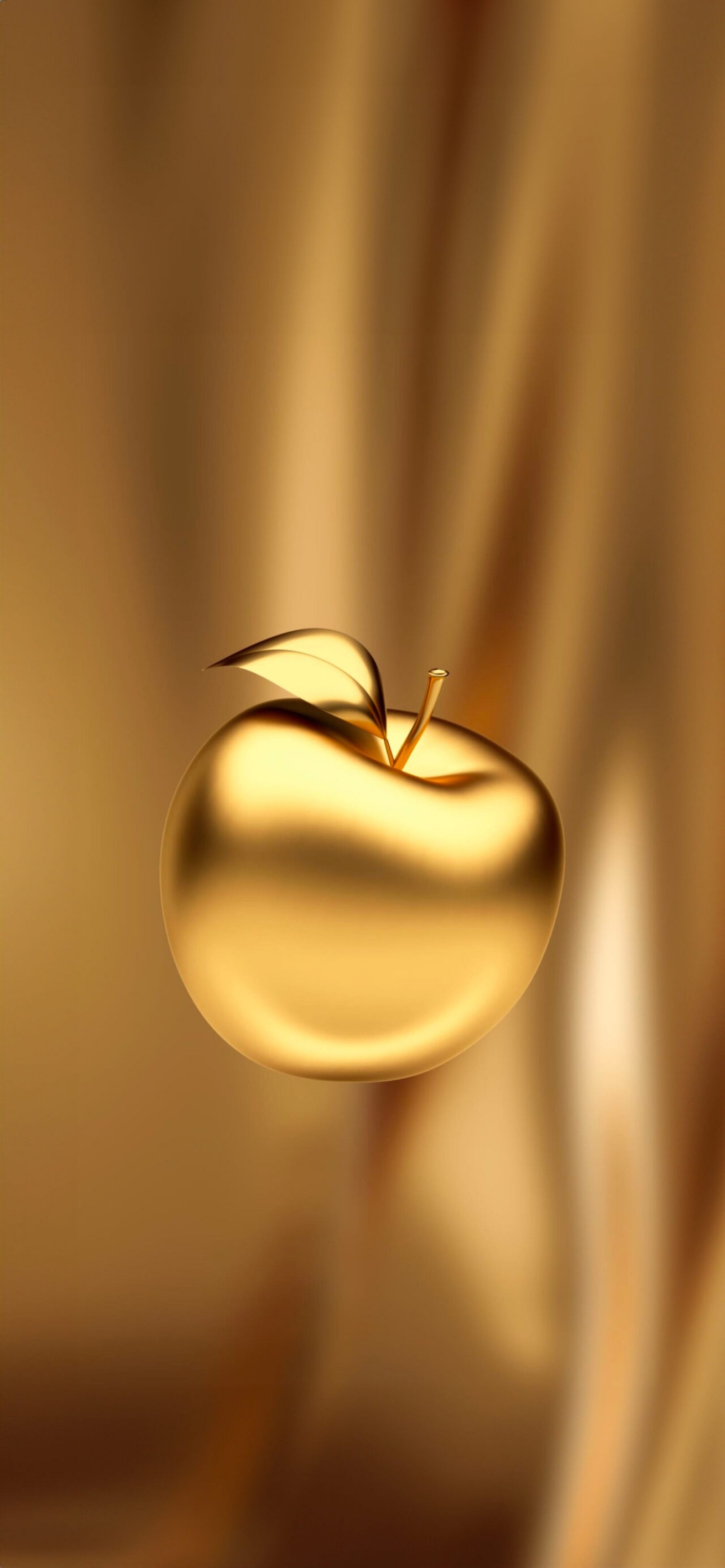 Realistic 3d Golden Apple Logo wallpaper for Apple iPhone, Apple Watch, Mac, iPad and Apple Watch