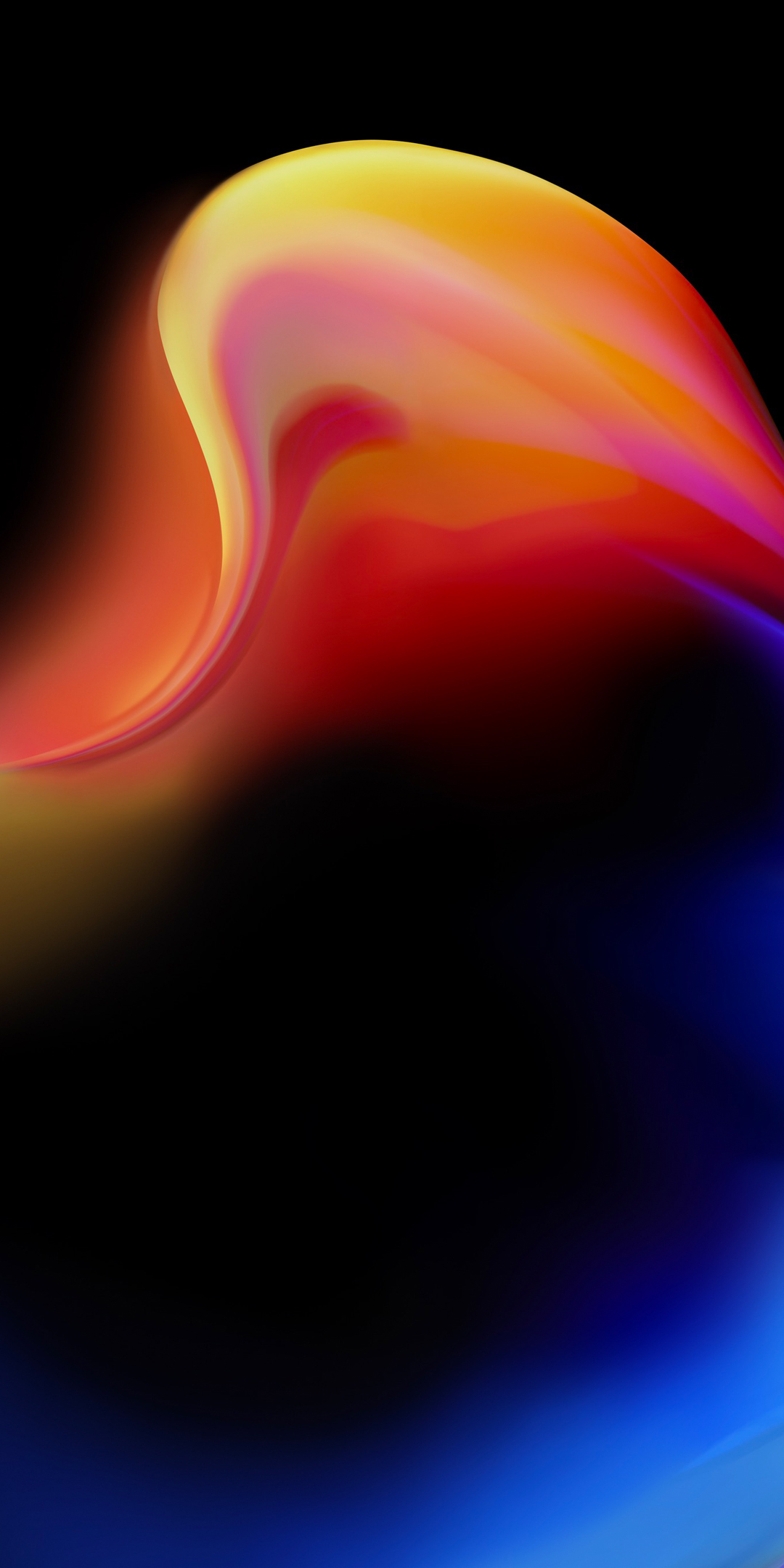 Redmi 6 Pro Stock Abstract Orange Liquid