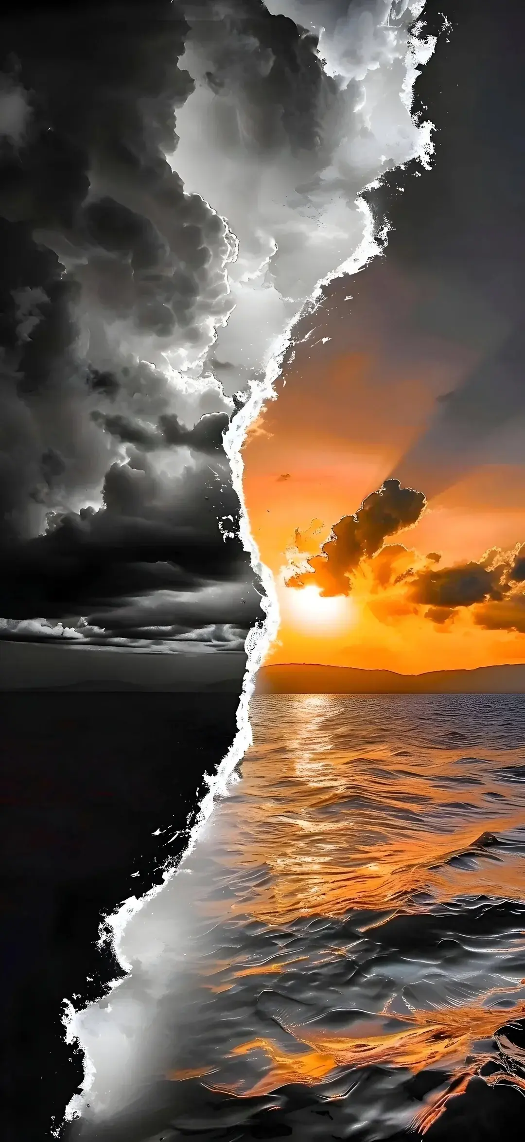 Ripped Sunset Creative Best Wallpapers For Apple iPhone 16