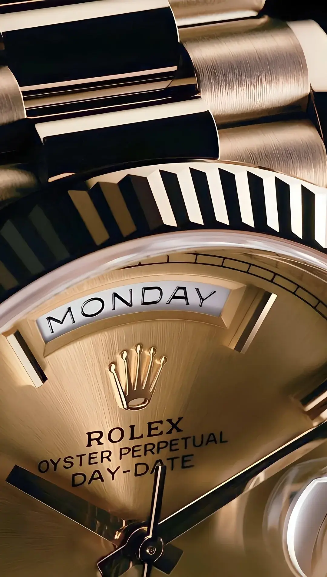 Rolex Monday Oyster Perpetual Logo Close Up Watch Best Wallpapers For Apple iPhone 16