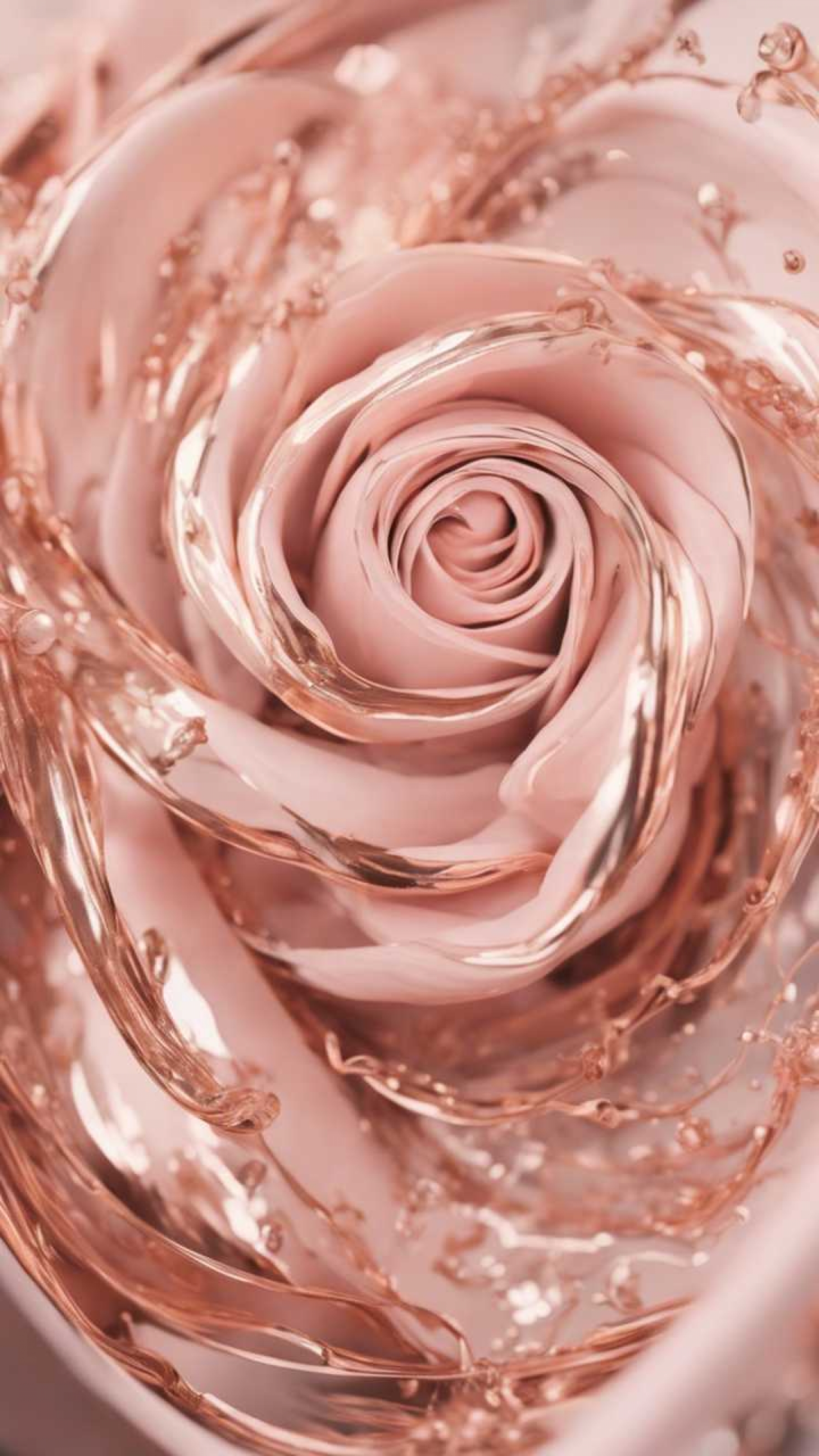 Rose Gold Colored Rose Flower Closeup wallpaper for Apple iPhone, Apple Watch, Mac, iPad and Apple Watch