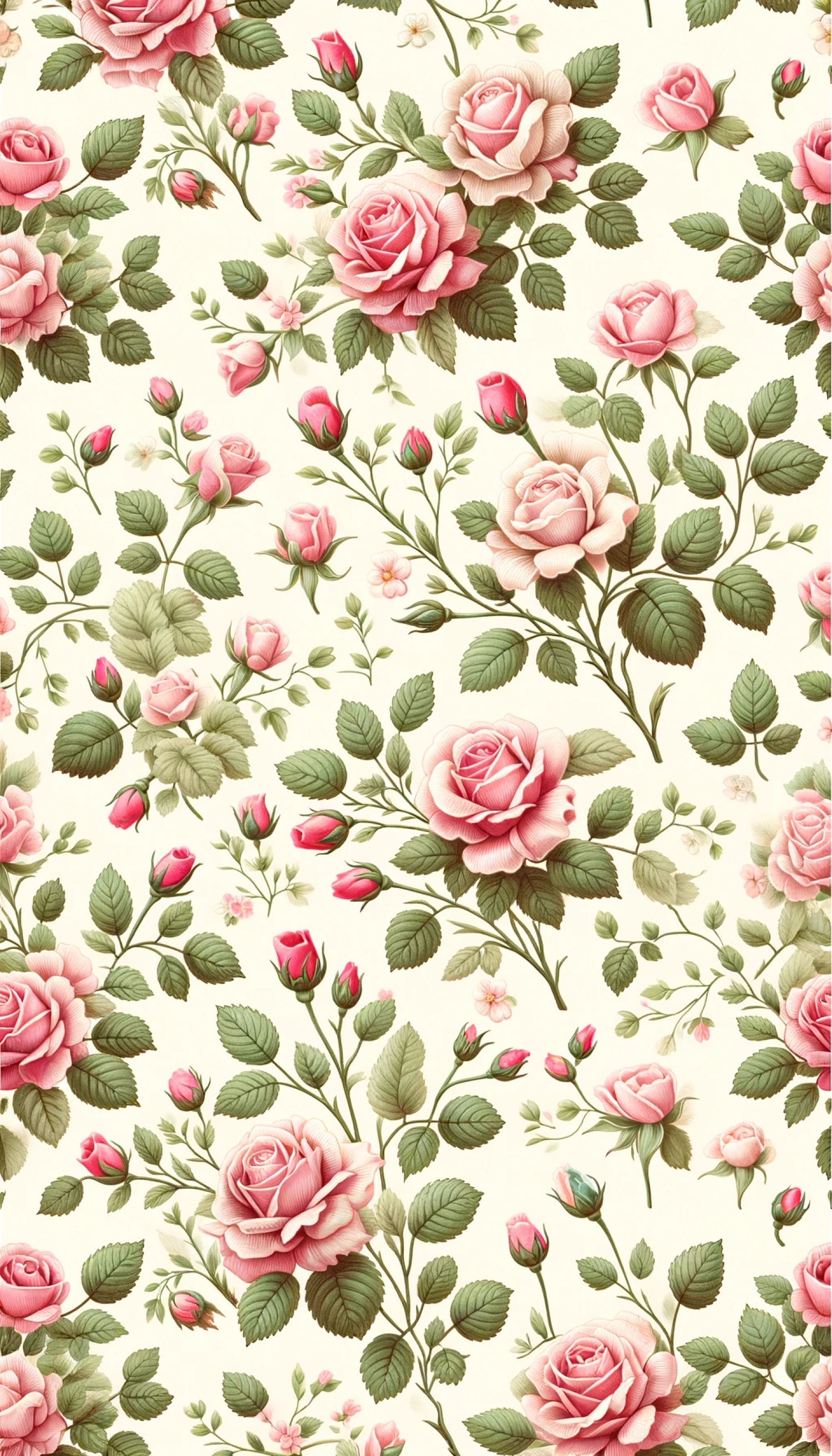 Rosy Roses Pattern For Girls Cute Repeating