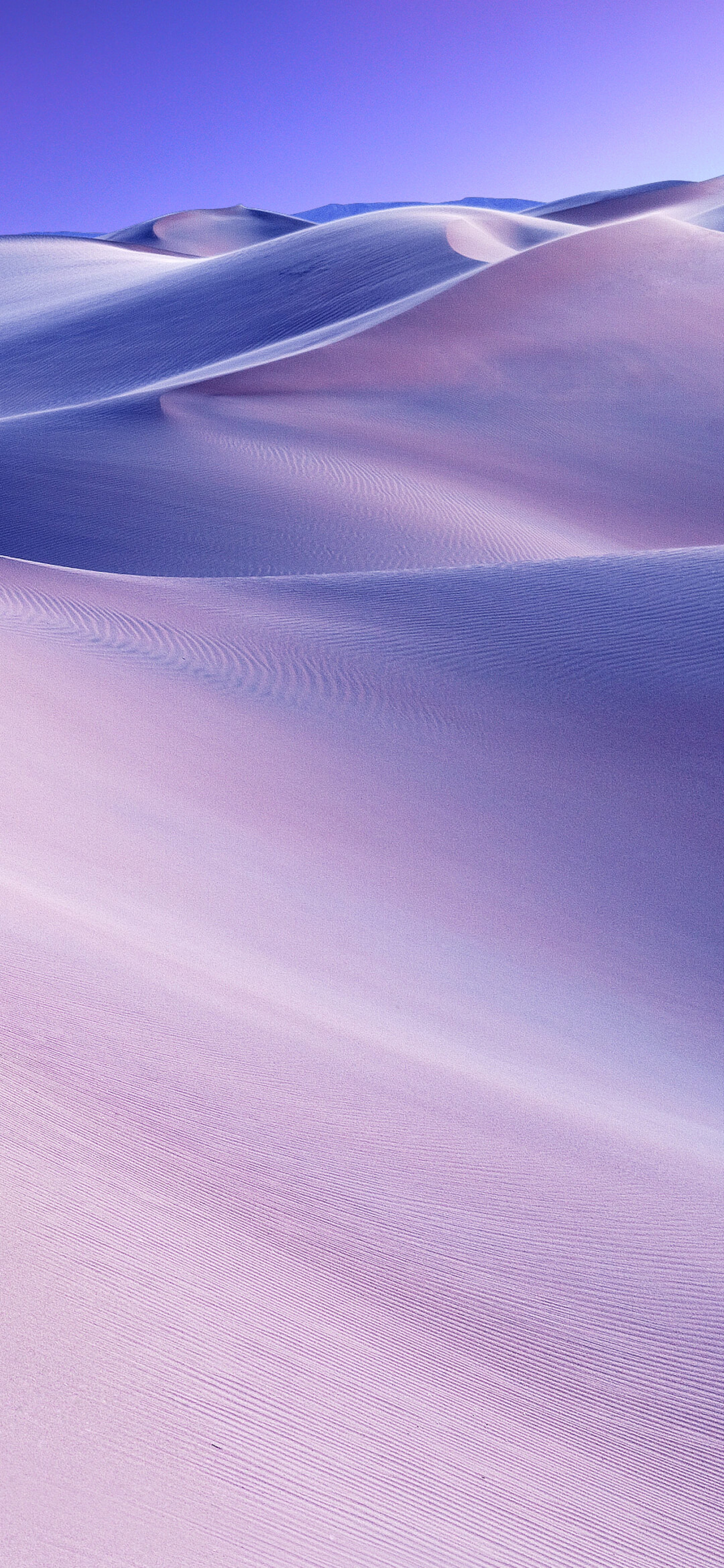 Sand Dunes Sahara Desert With Purple Sky