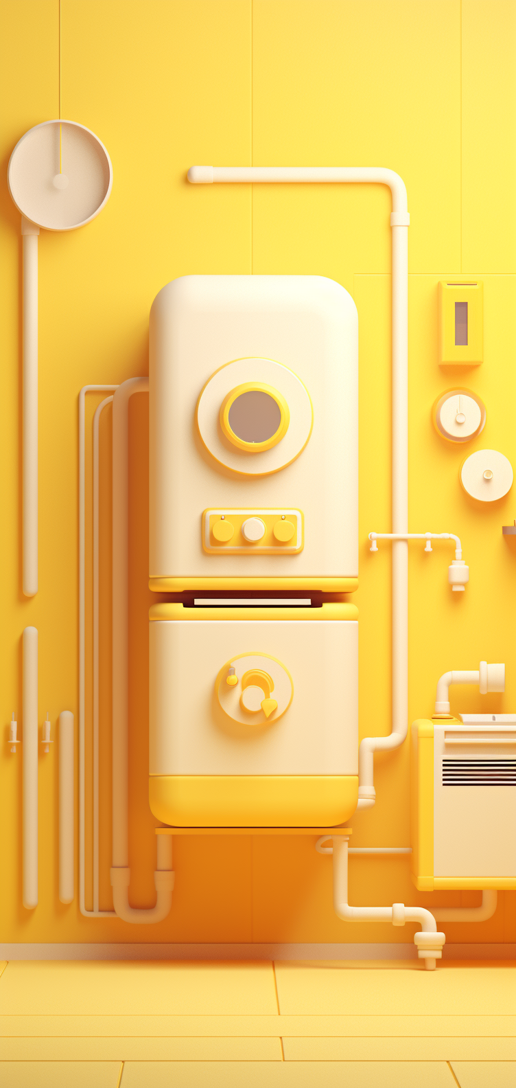 Server Room Boiler Room Yellow Apple HomeKit Default wallpaper for Apple iPhone, Apple Watch, Mac, iPad and Apple Watch