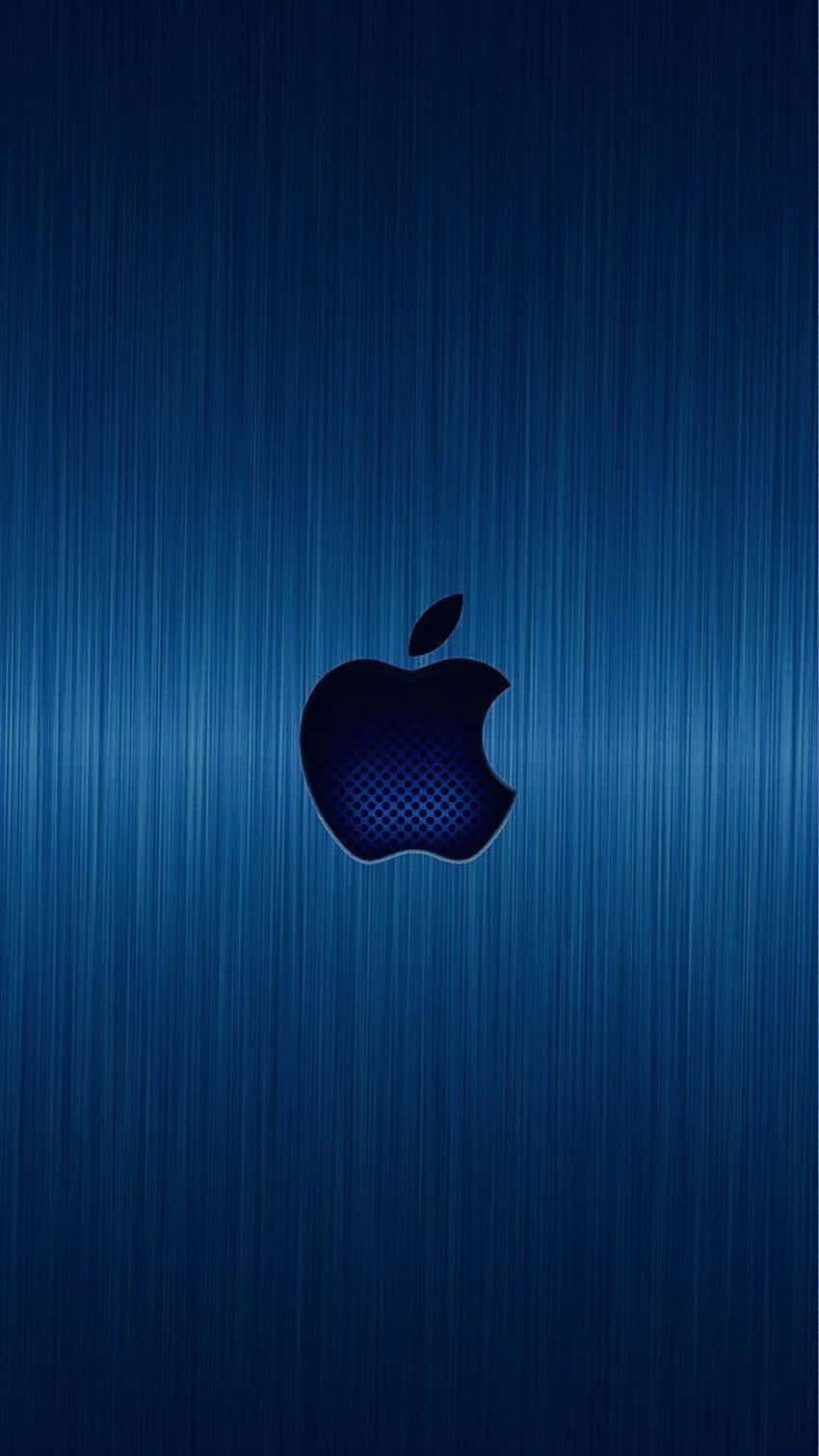 Shiny Steel Metallic Apple Logo Brushed Blue Dark wallpaper for Apple iPhone, Apple Watch, Mac, iPad and Apple Watch