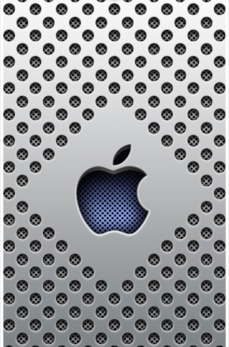 Shiny Steel Metallic Apple Incorporated Logo Grille Silver wallpaper for Apple iPhone, Apple Watch, Mac, iPad and Apple Watch