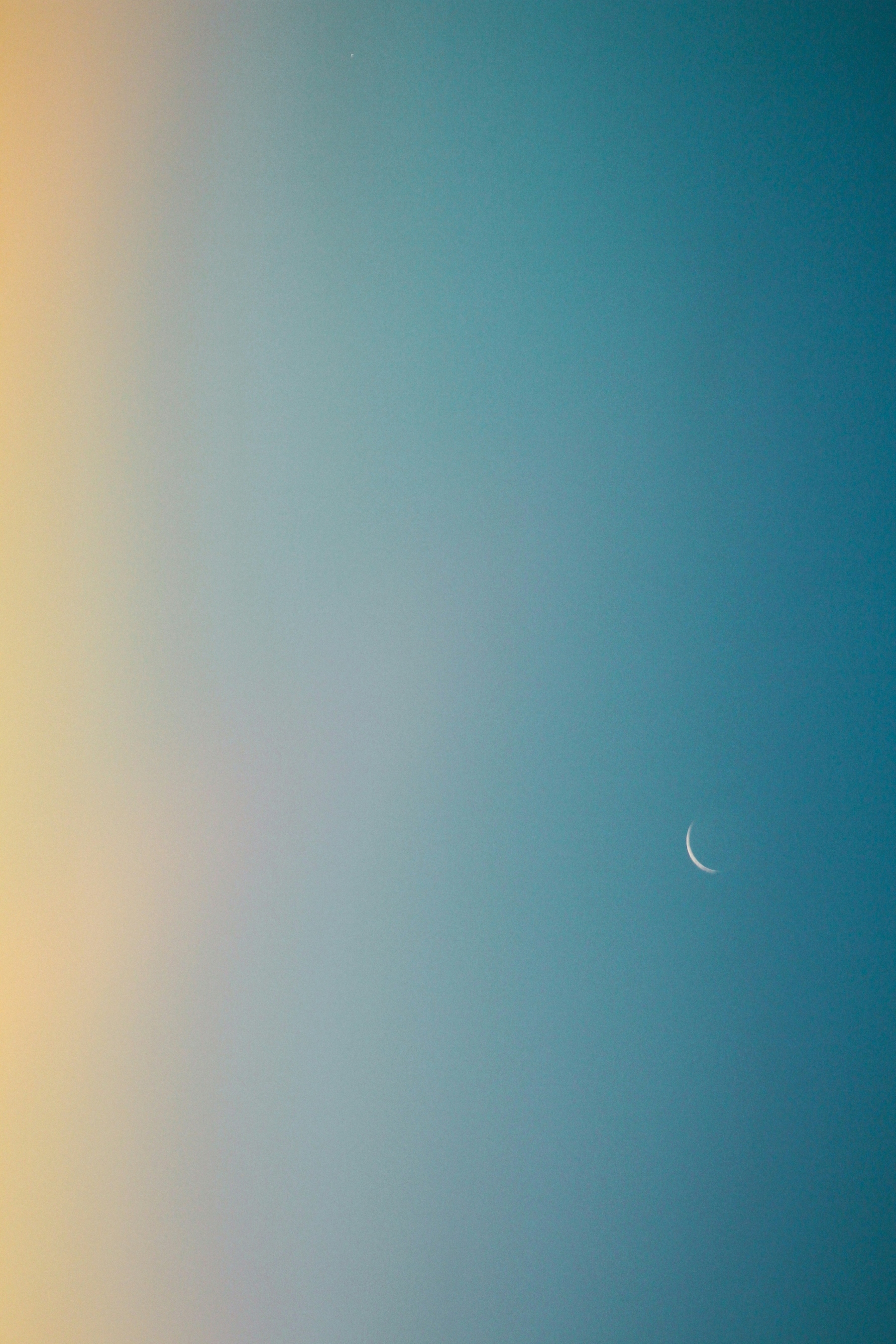 Soft Sunset With Moon Soft Gradient iOS