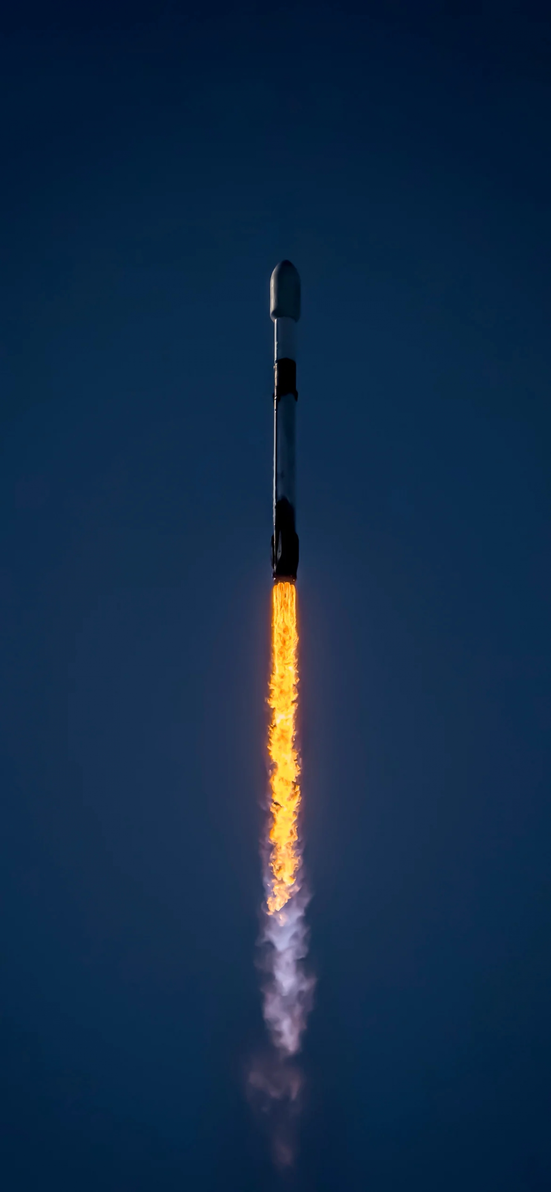 SpaceX Falcon 9 Rocket Launch Orange Flame