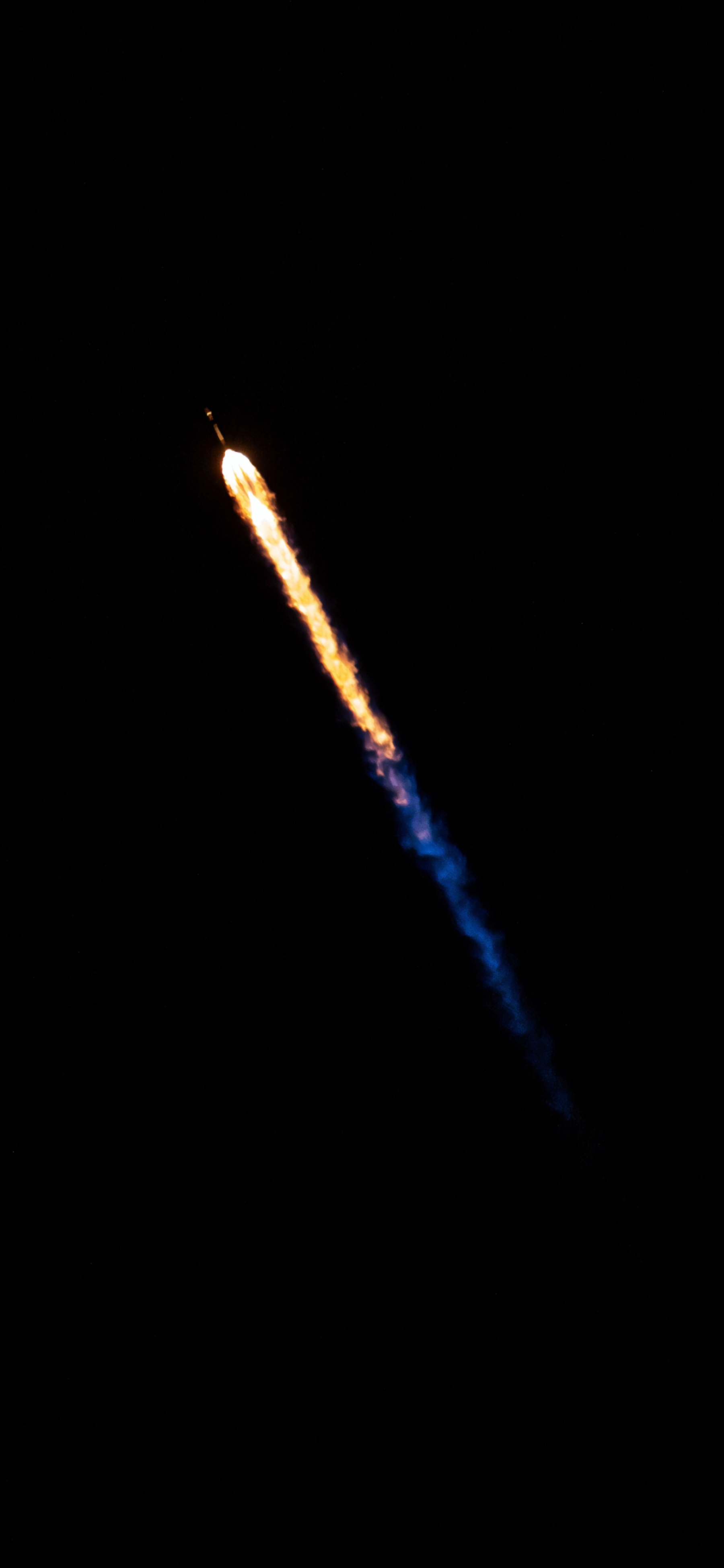 Spacex Rocket Blue Flame