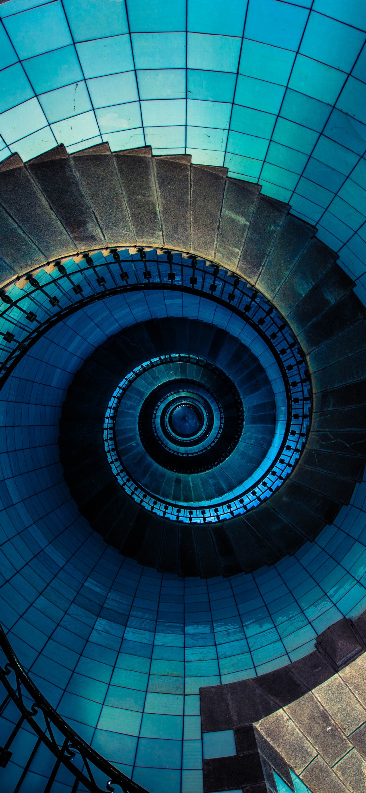 Spiral Staircase Le Vierge France Lighthouse Steps Look Up