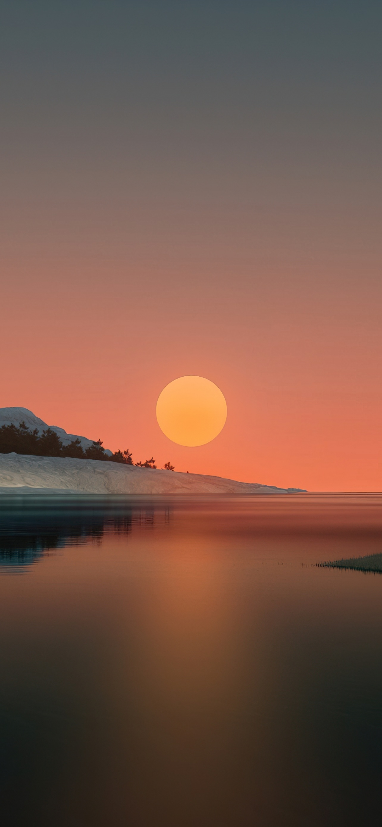 Sunset Dusk Lake Reflection Landscape Windows 11