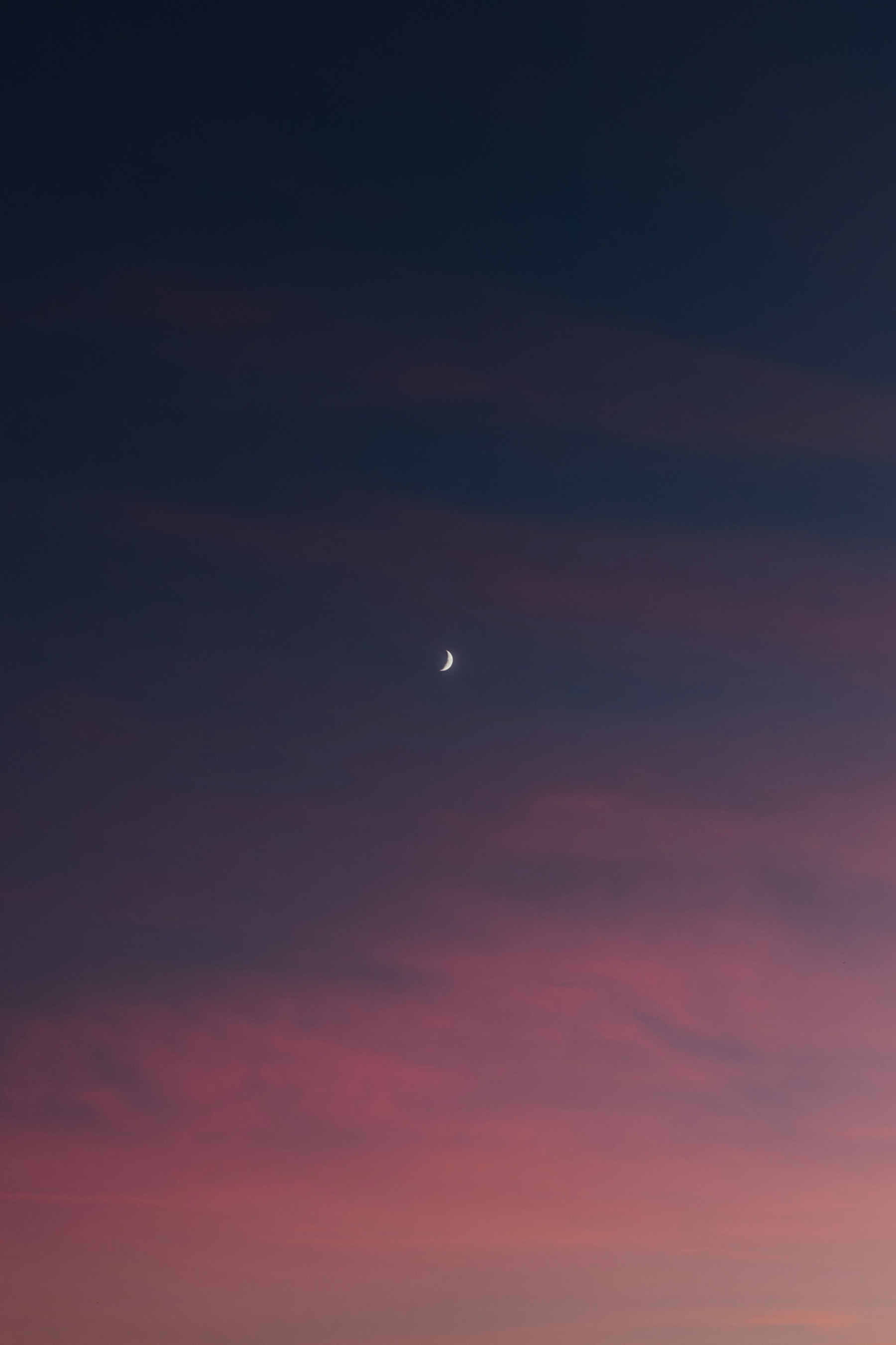 Sunset Moon In The Sky At Night wallpaper for Apple iPhone, Apple Watch, Mac, iPad and Apple Watch