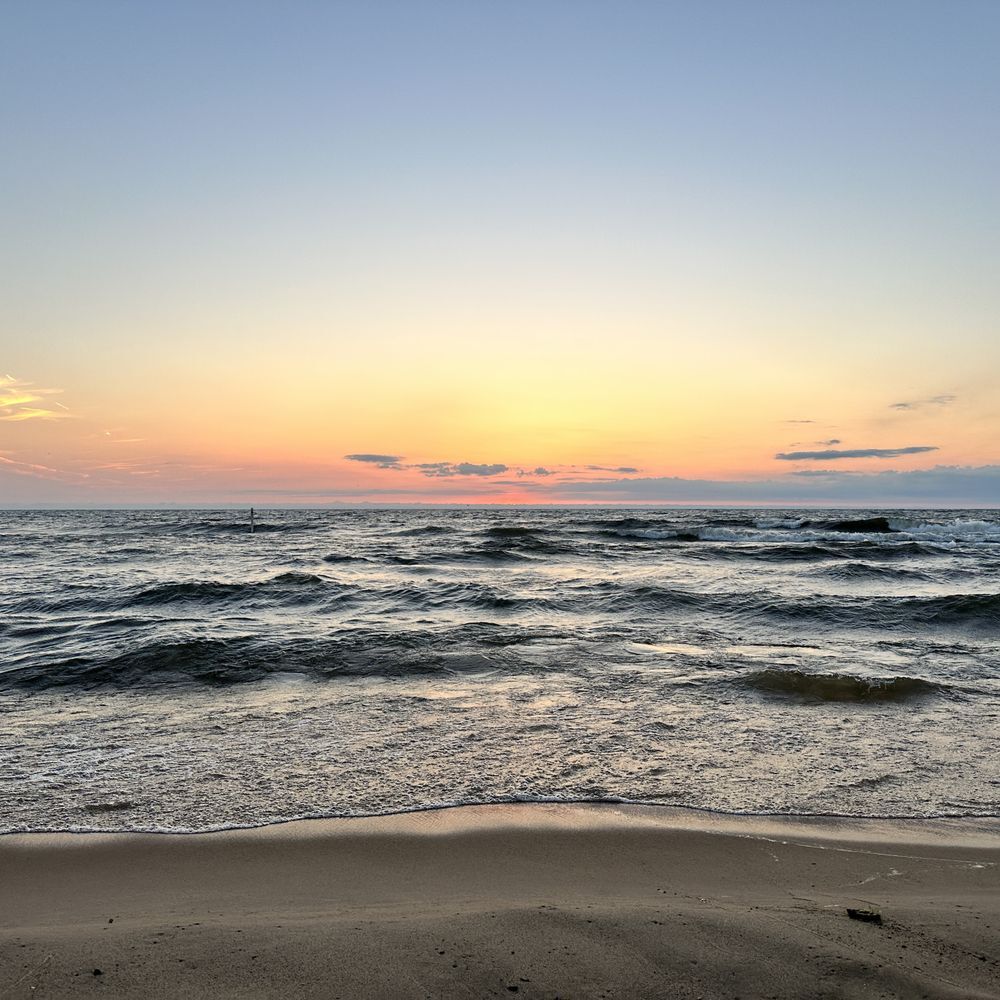 Sunset Over Lake Kalamazoo Michigan State United States USA