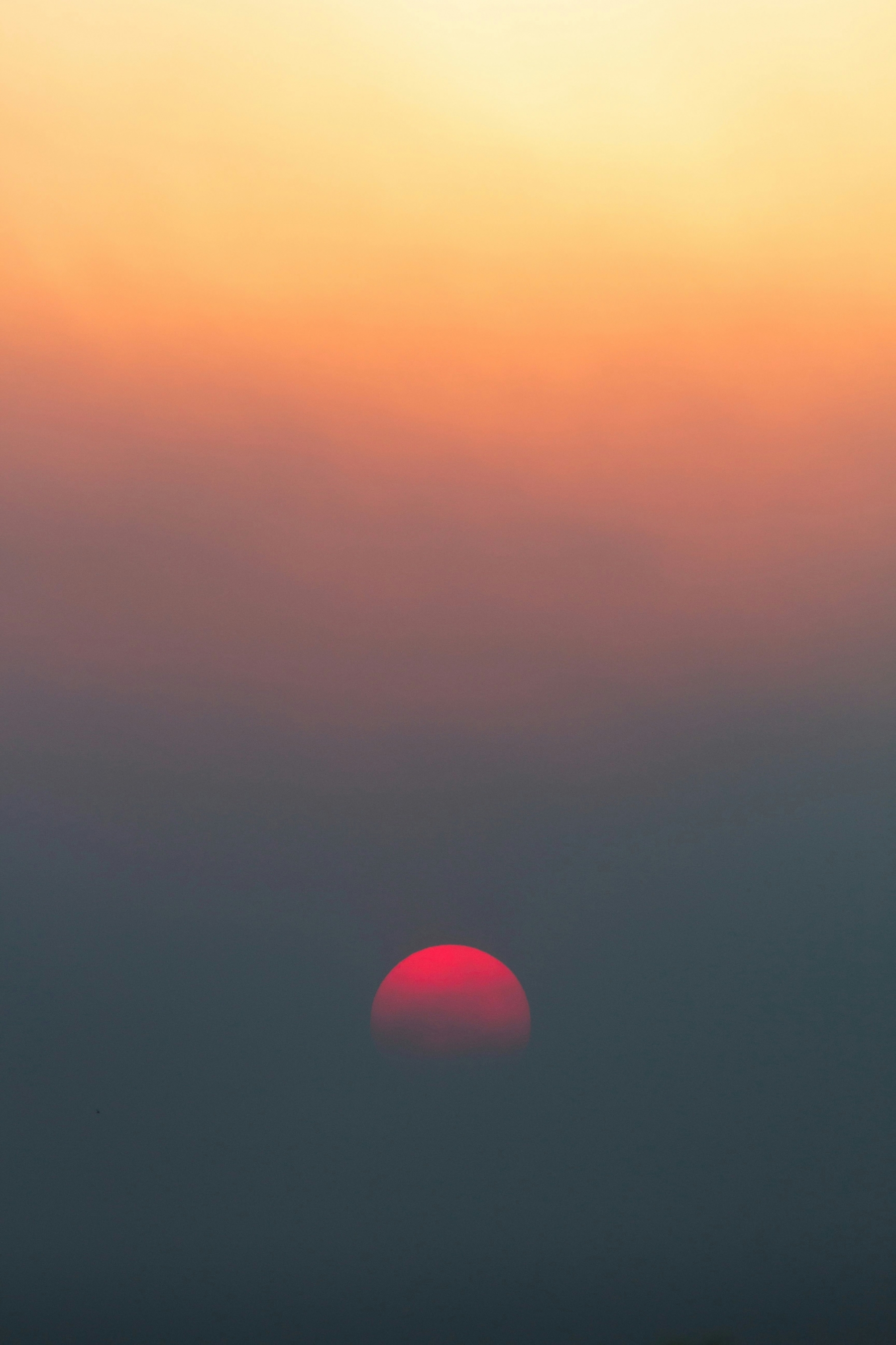 Sunset With Red Sun wallpaper for Apple iPhone, Apple Watch, Mac, iPad and Apple Watch