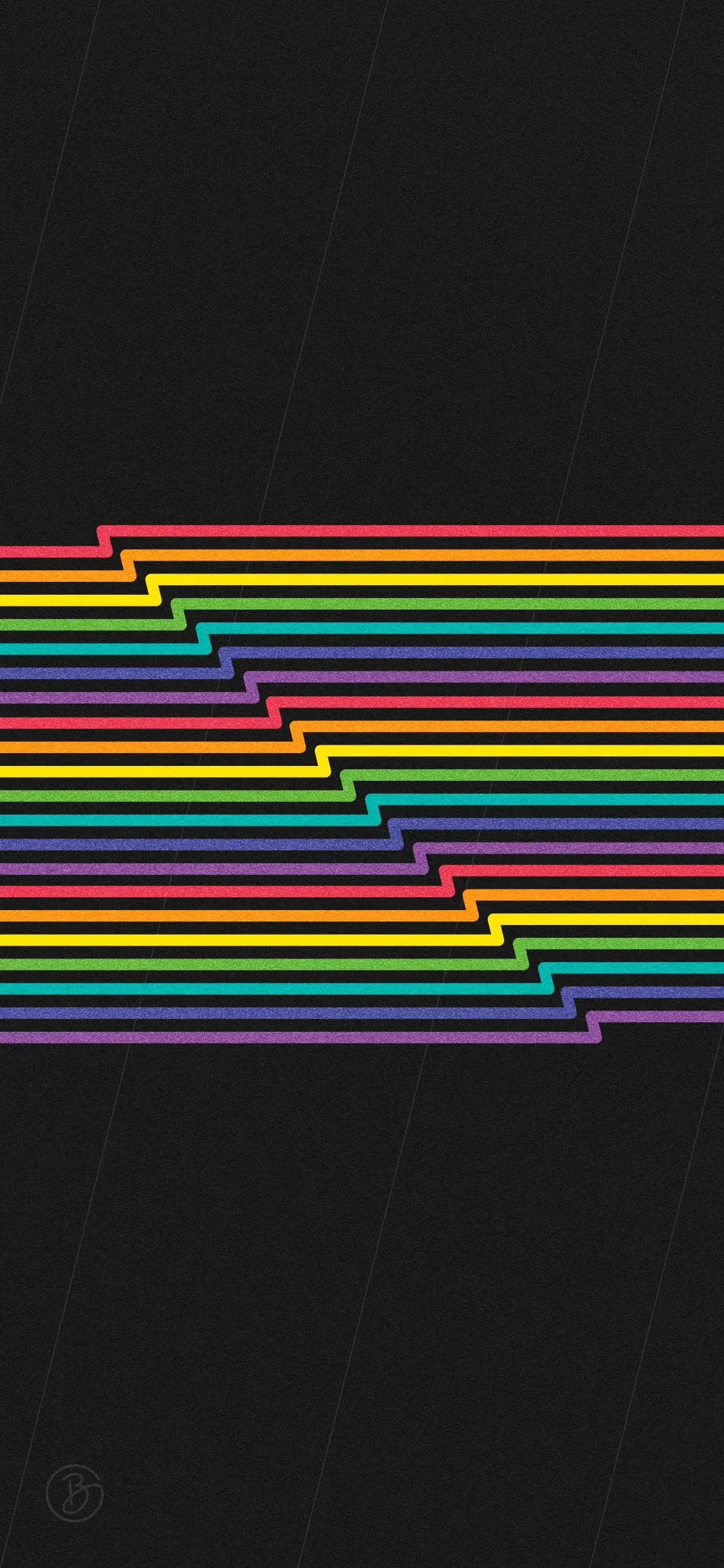 Super Gay Rainbow Mobile Dark Download wallpaper for Apple iPhone, Apple Watch, Mac, iPad and Apple Watch