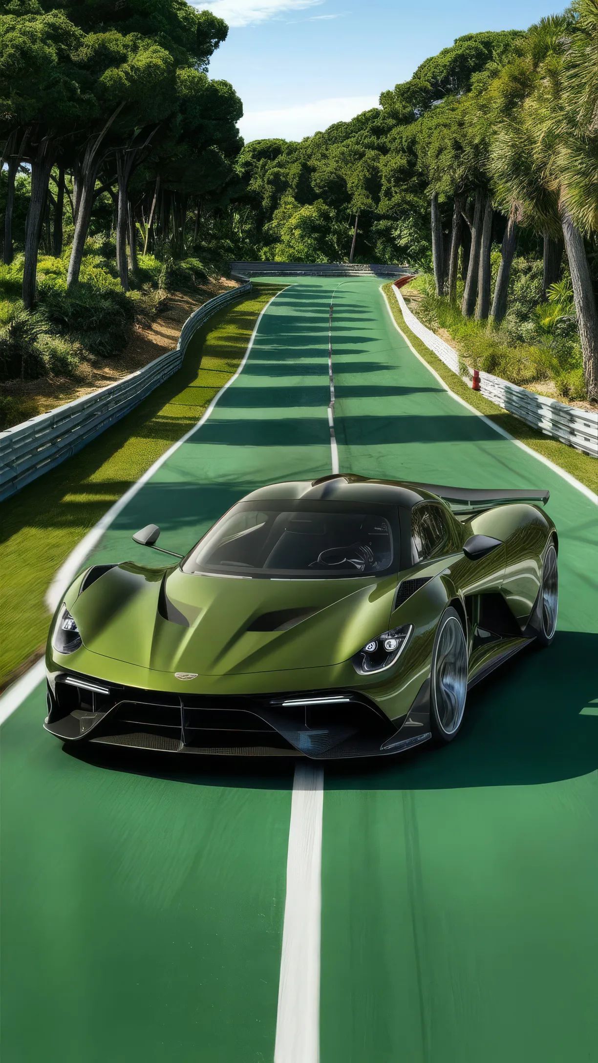 Supercars Super Car Luxury Motors Green Race Track Racing