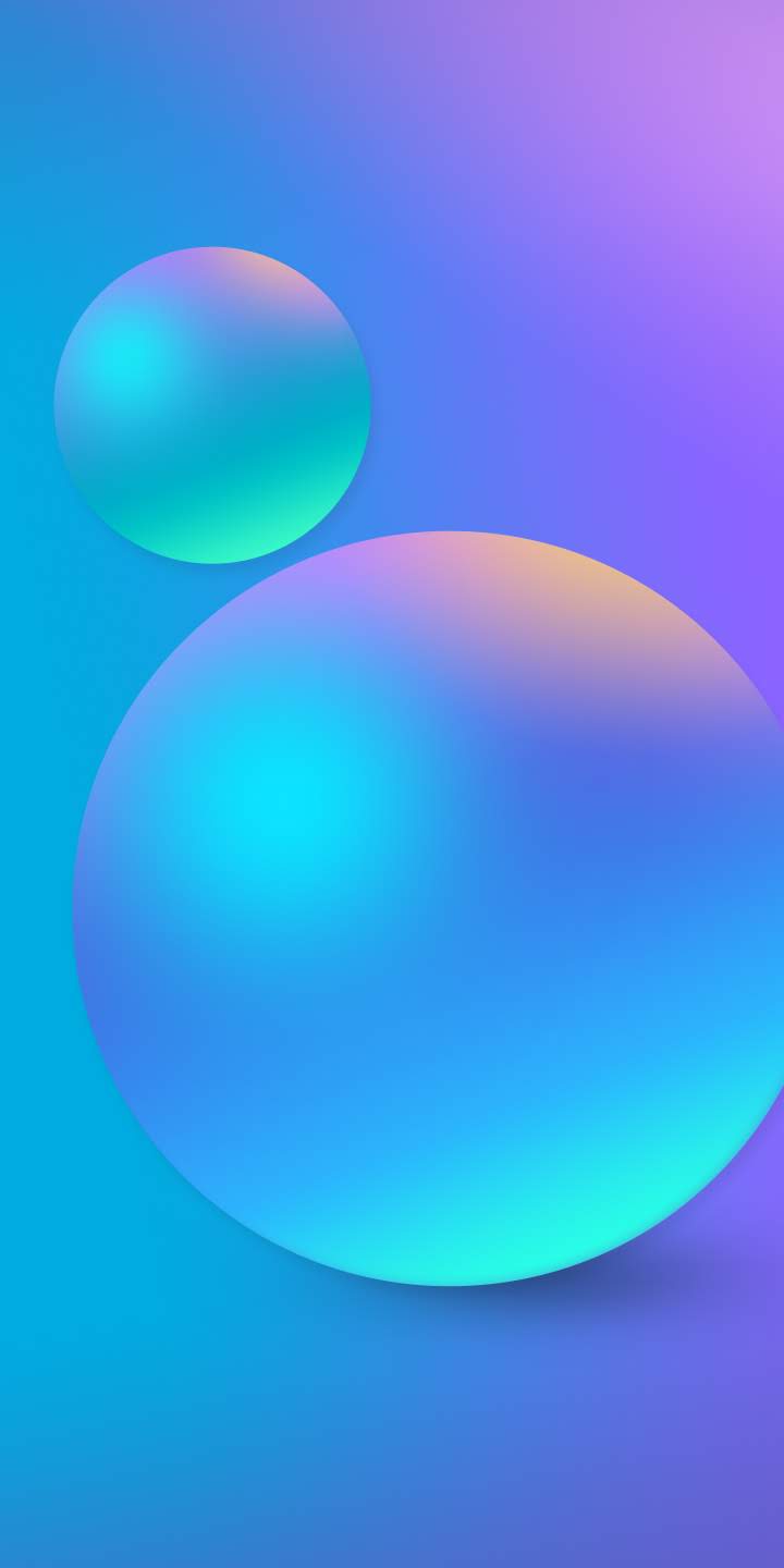 Techno Camon I2 Stock Blue Gradient Bubbles Circles wallpaper for Apple iPhone, Apple Watch, Mac, iPad and Apple Watch