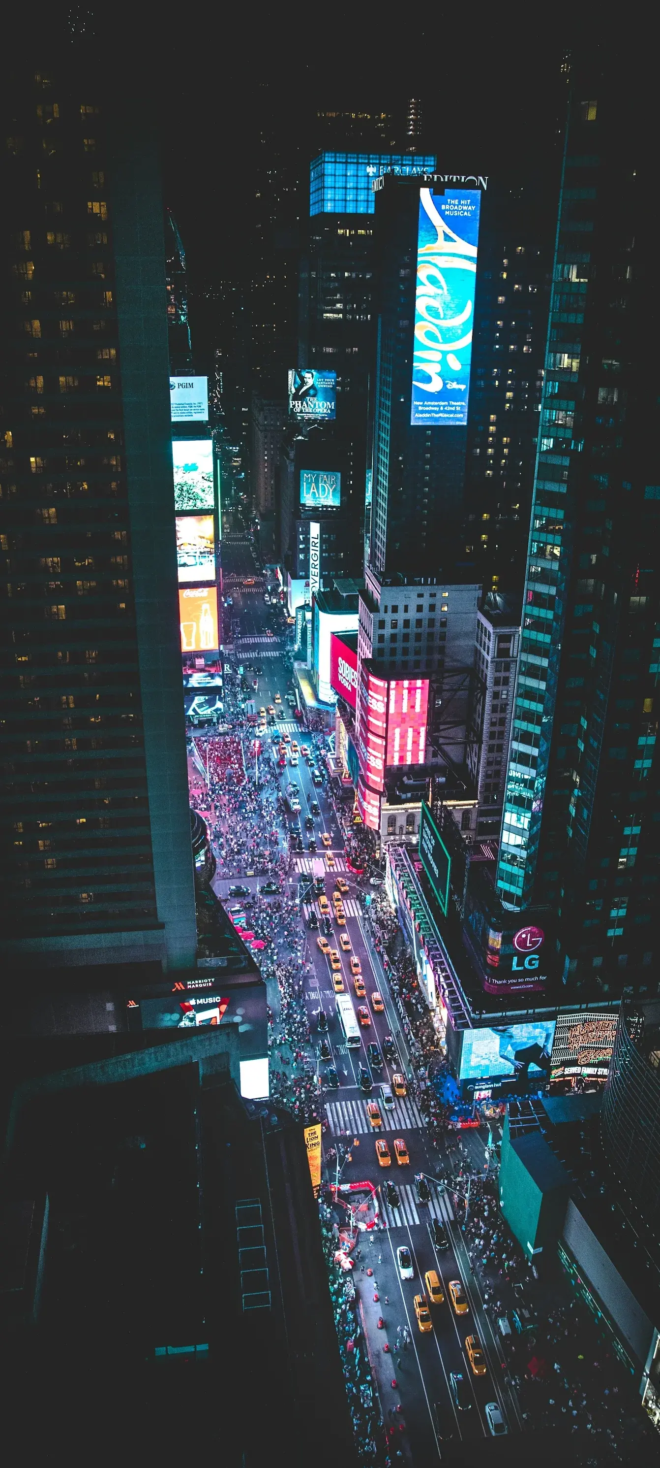 Times Square From Above New York City NYC USA Best Wallpapers For Apple iPhone