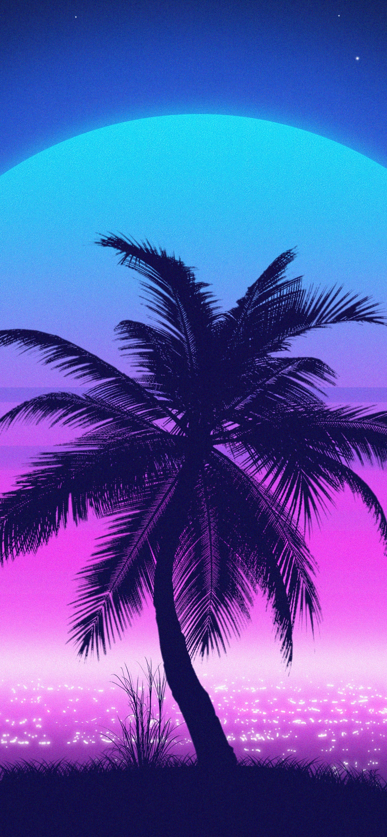 Vaporwave Palm Tree Synthwave Y2K
