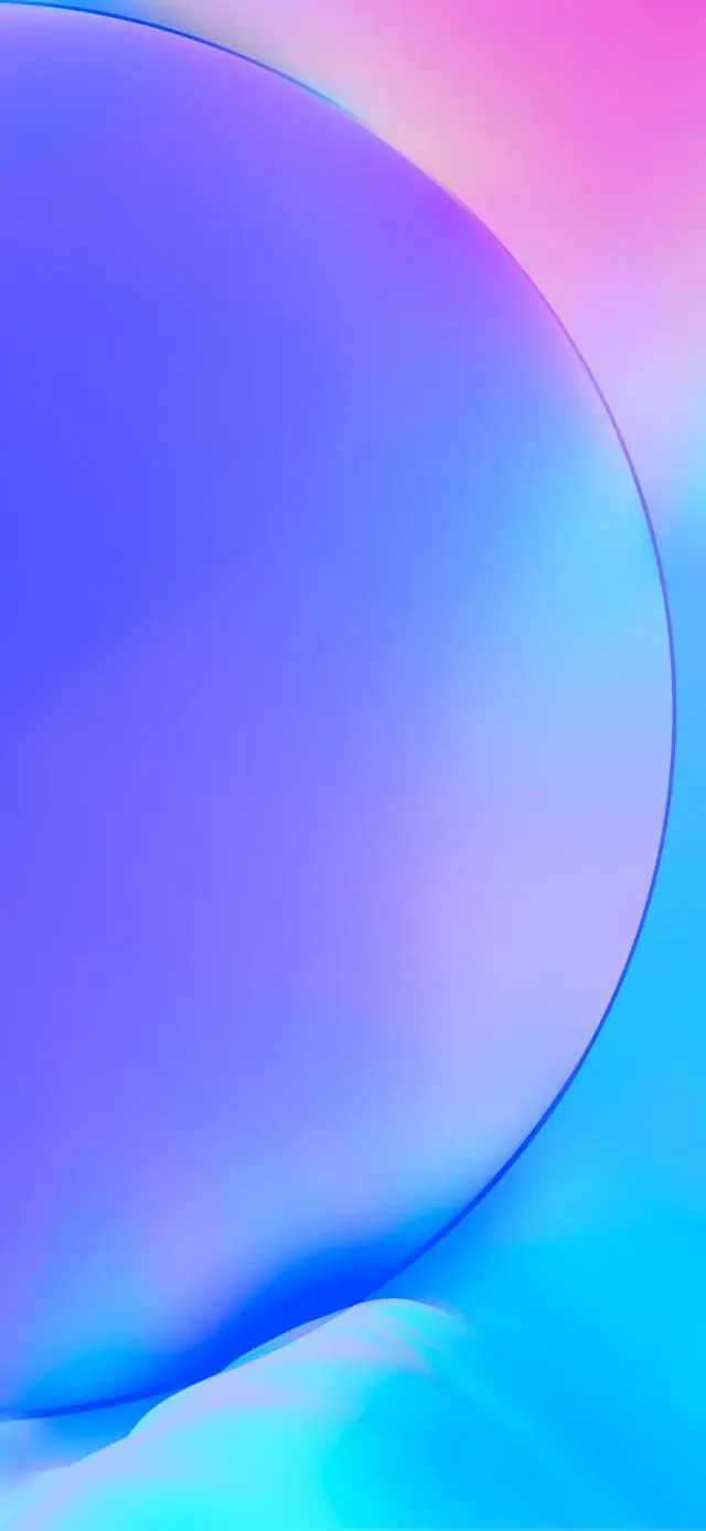 Vivo S1 Stock Walls Blue And Purple Bubbles Circles Abstract Gradient Colours