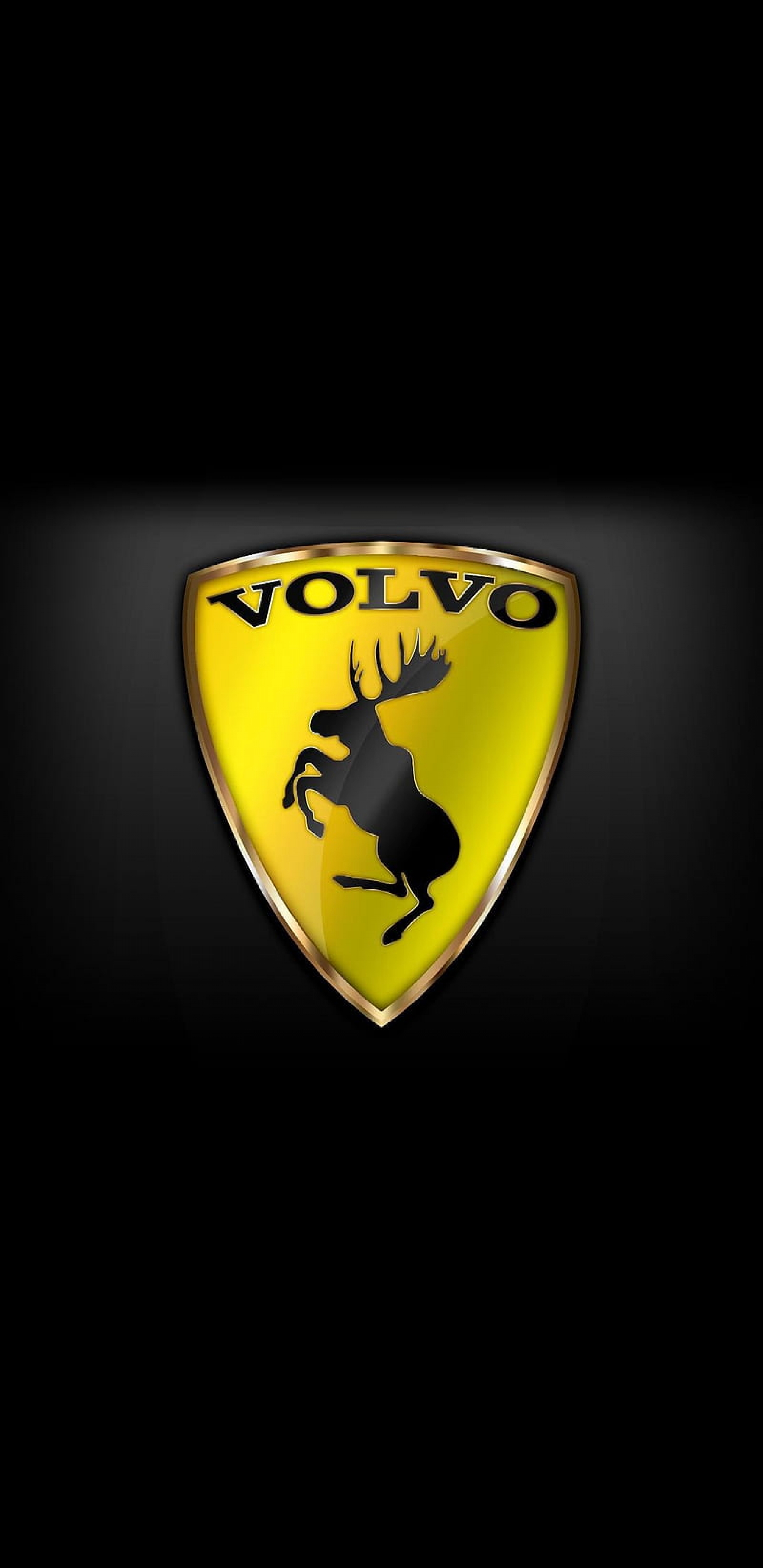 Volvo Logo Yellow Gold 3D wallpaper for Apple iPhone, Apple Watch, Mac, iPad and Apple Watch