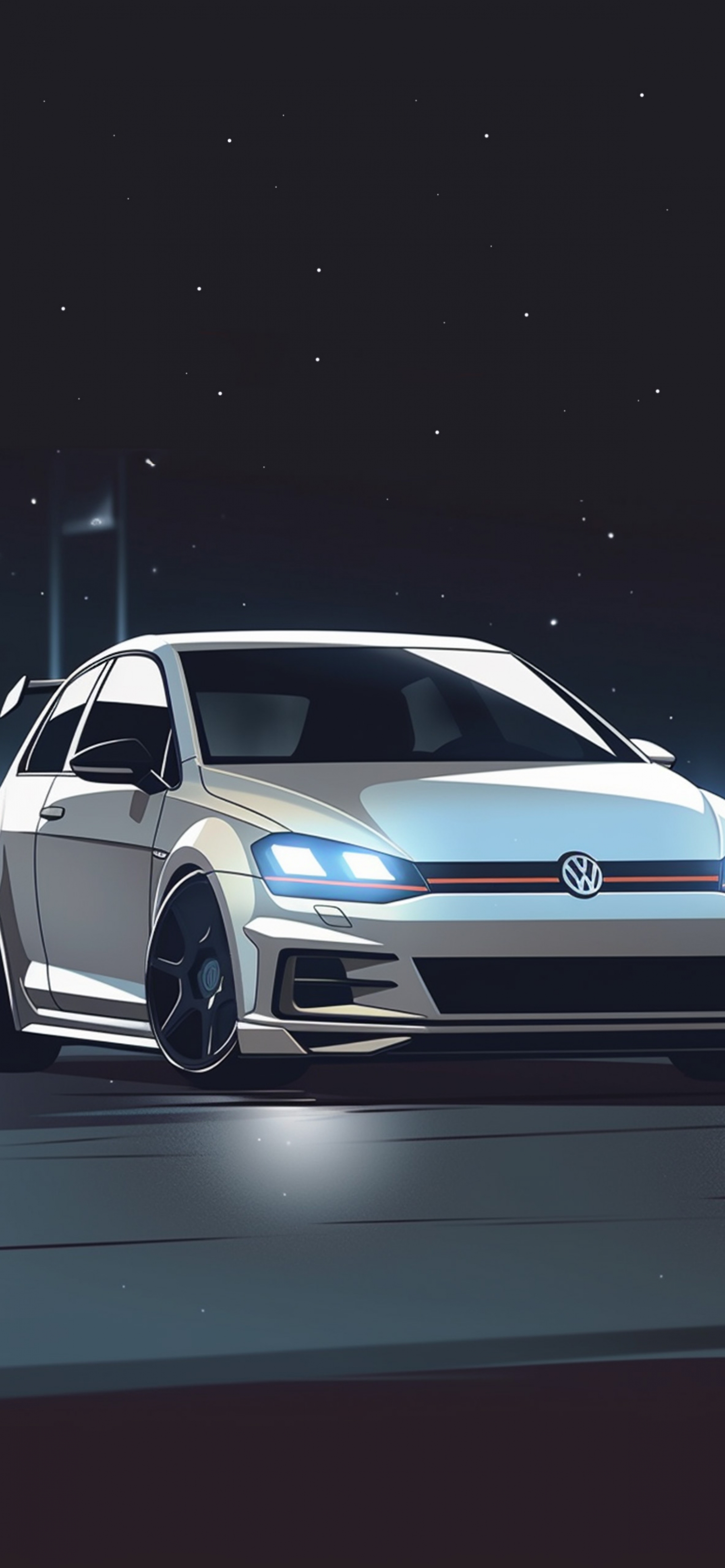 VW Volkswagen Digital Art Logo Stars wallpaper for Apple iPhone, Apple Watch, Mac, iPad and Apple Watch