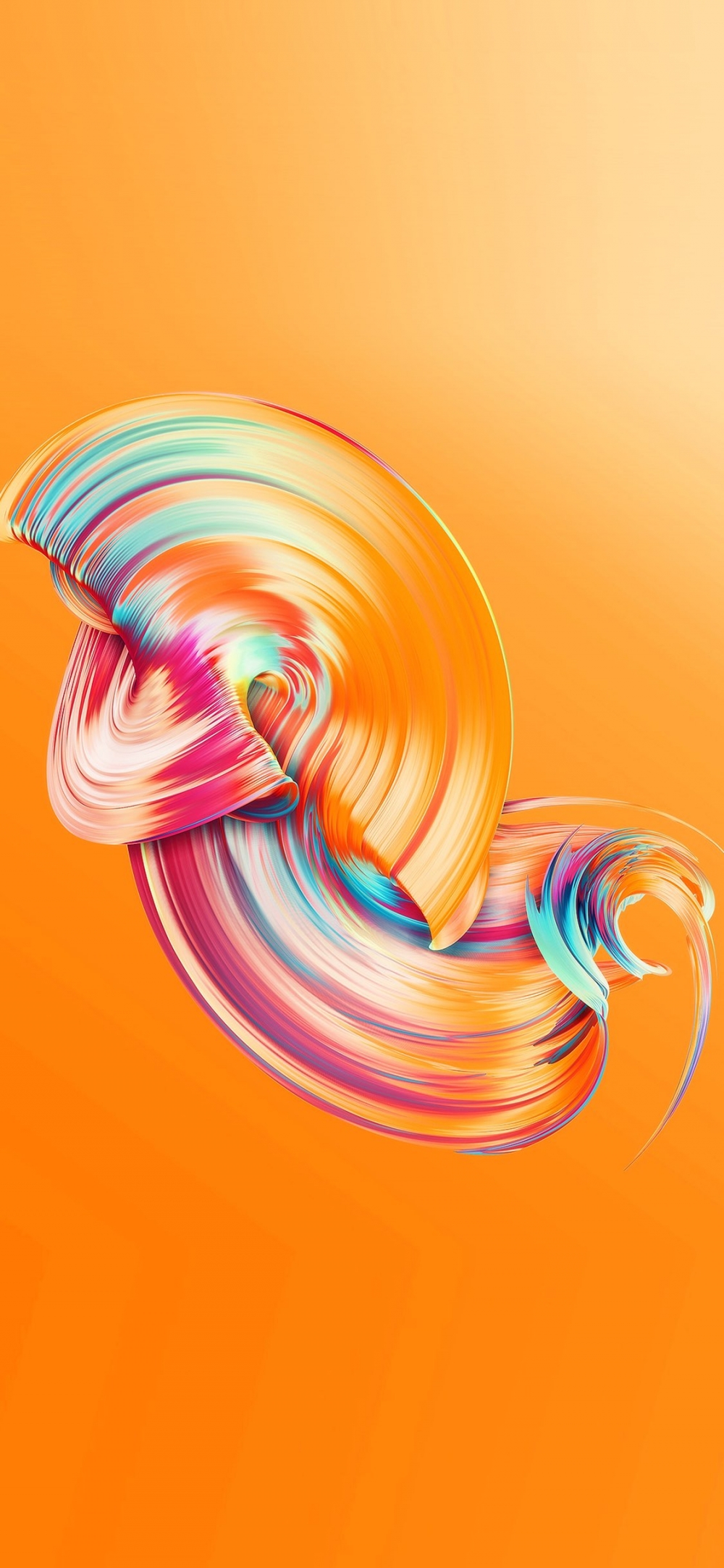 Orange Colorful Paint Swoosh