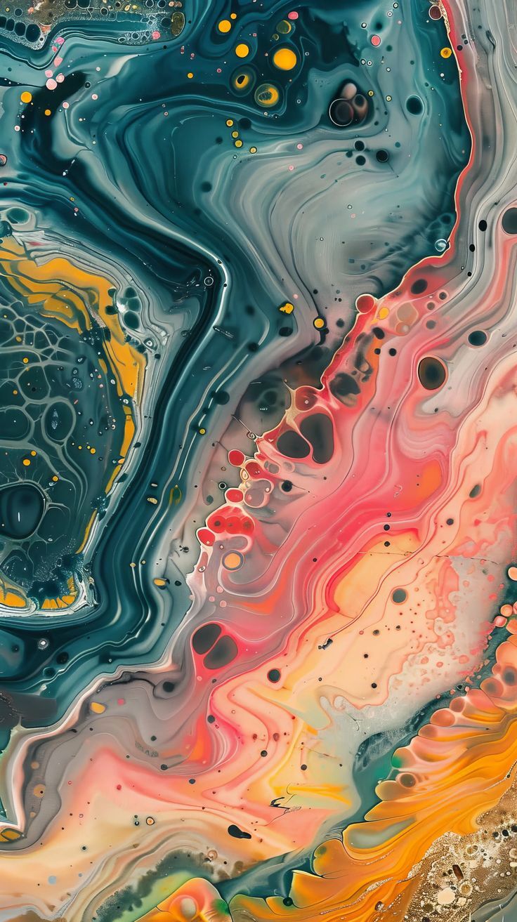 Wallpaper For Apple iPhone Artwork Resin Cells Splash Of Colors Colours Liquid wallpaper for Apple iPhone, Apple Watch, Mac, iPad and Apple Watch