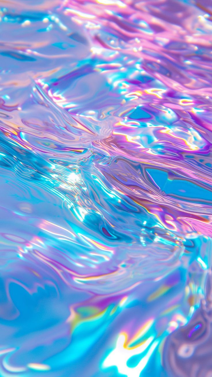 Wallpaper For Apple iPhone Creative Unique Iridescent Water Liquid Shiny Glossy wallpaper for Apple iPhone, Apple Watch, Mac, iPad and Apple Watch