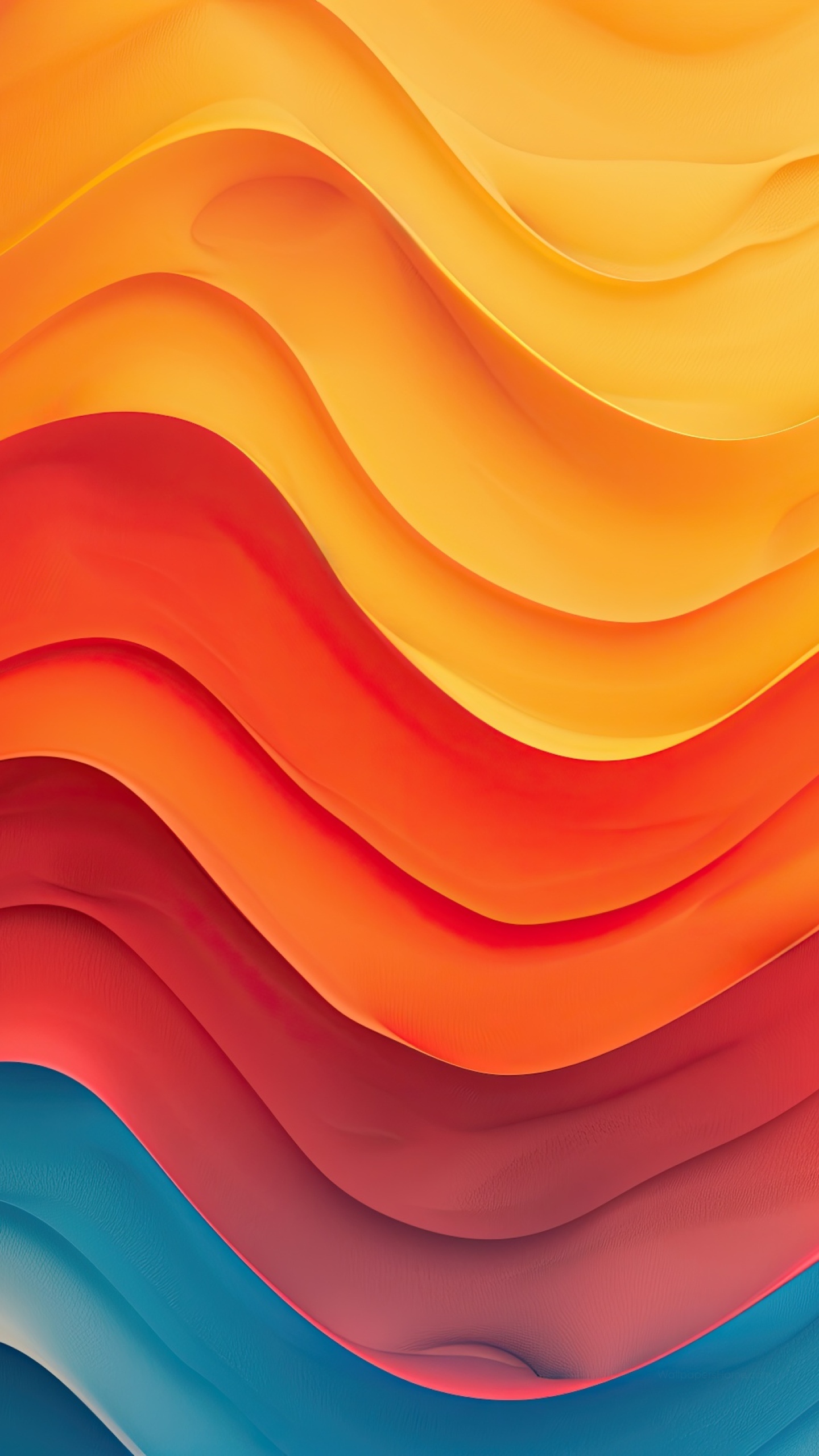 Waves Wavy 4K HD Wallpaper Android Wallpaper Background Orange