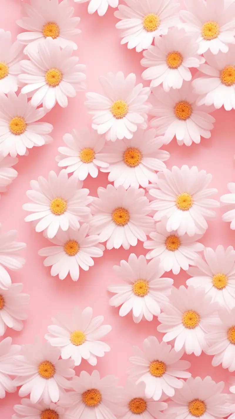 White Flowers On A Pink Background Most Popular Wallpapers 2025