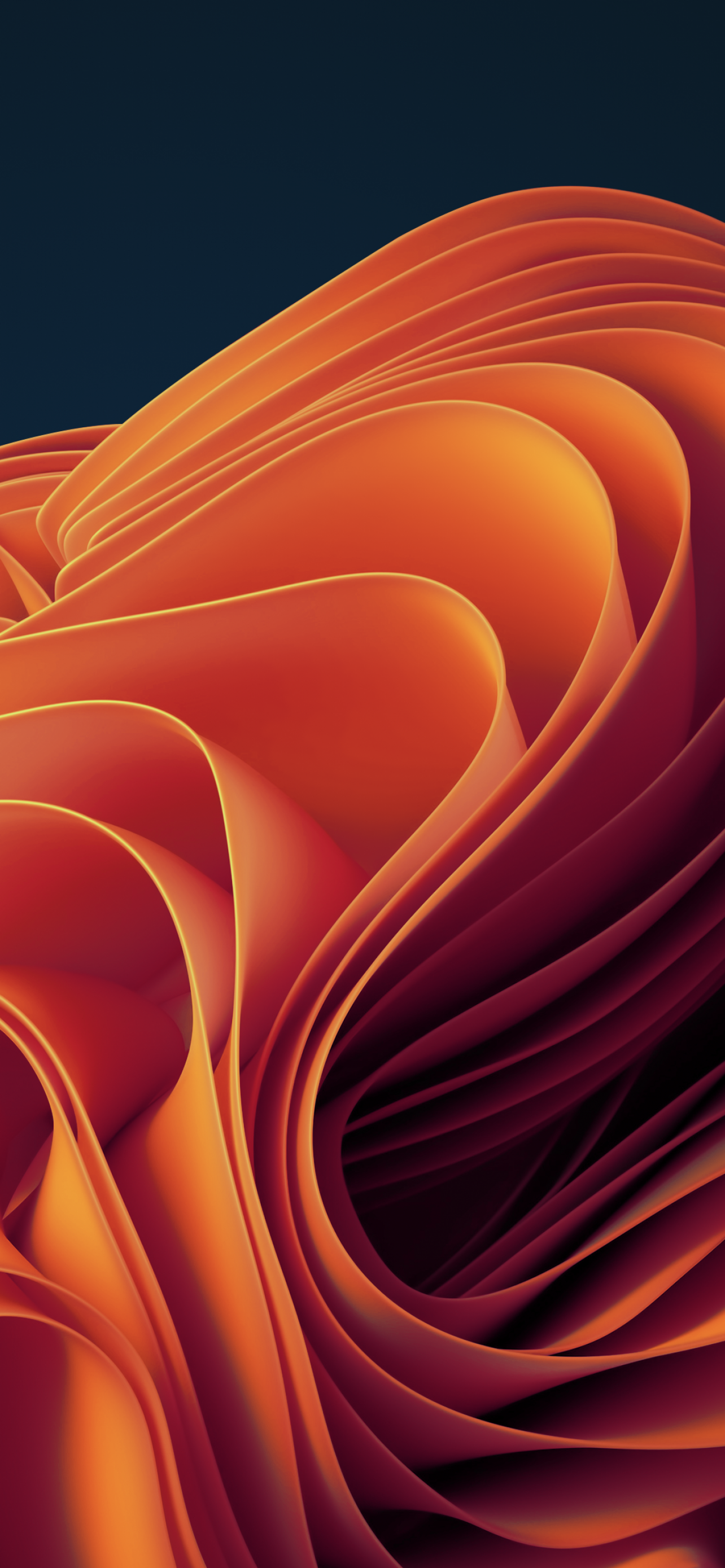 Windows 11 Stock Orange Abstract Dark Background