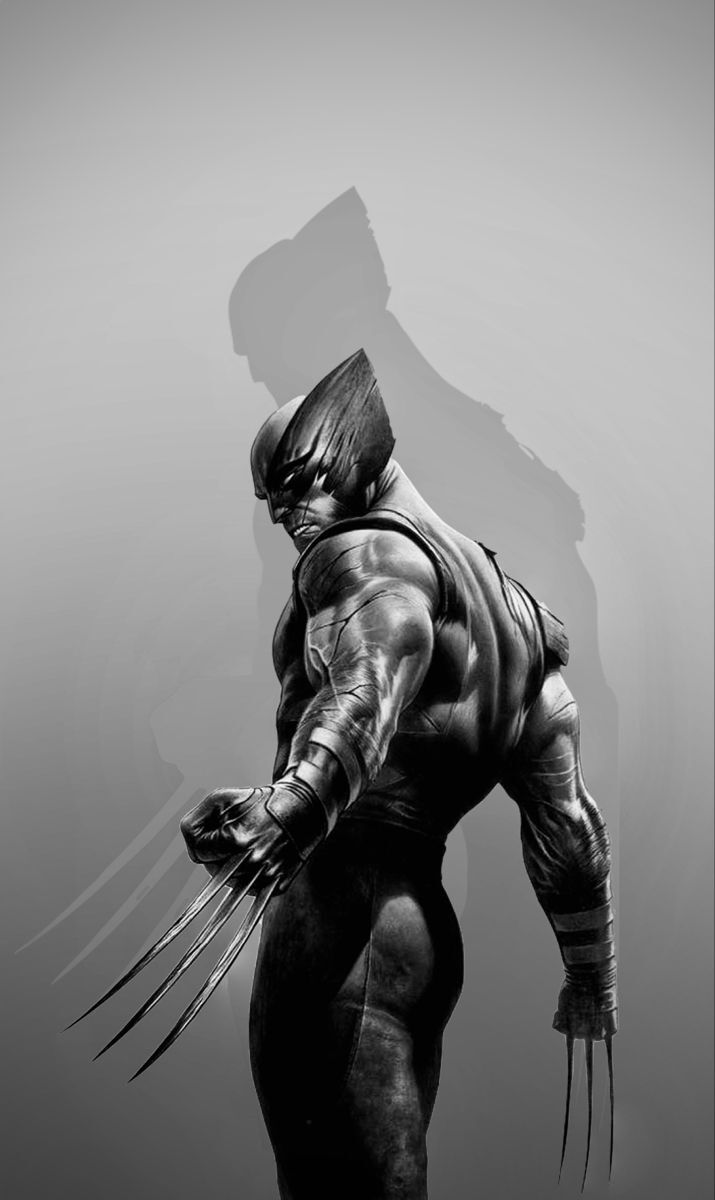 Wolverine Marvel Movie Black And White wallpaper for Apple iPhone, Apple Watch, Mac, iPad and Apple Watch