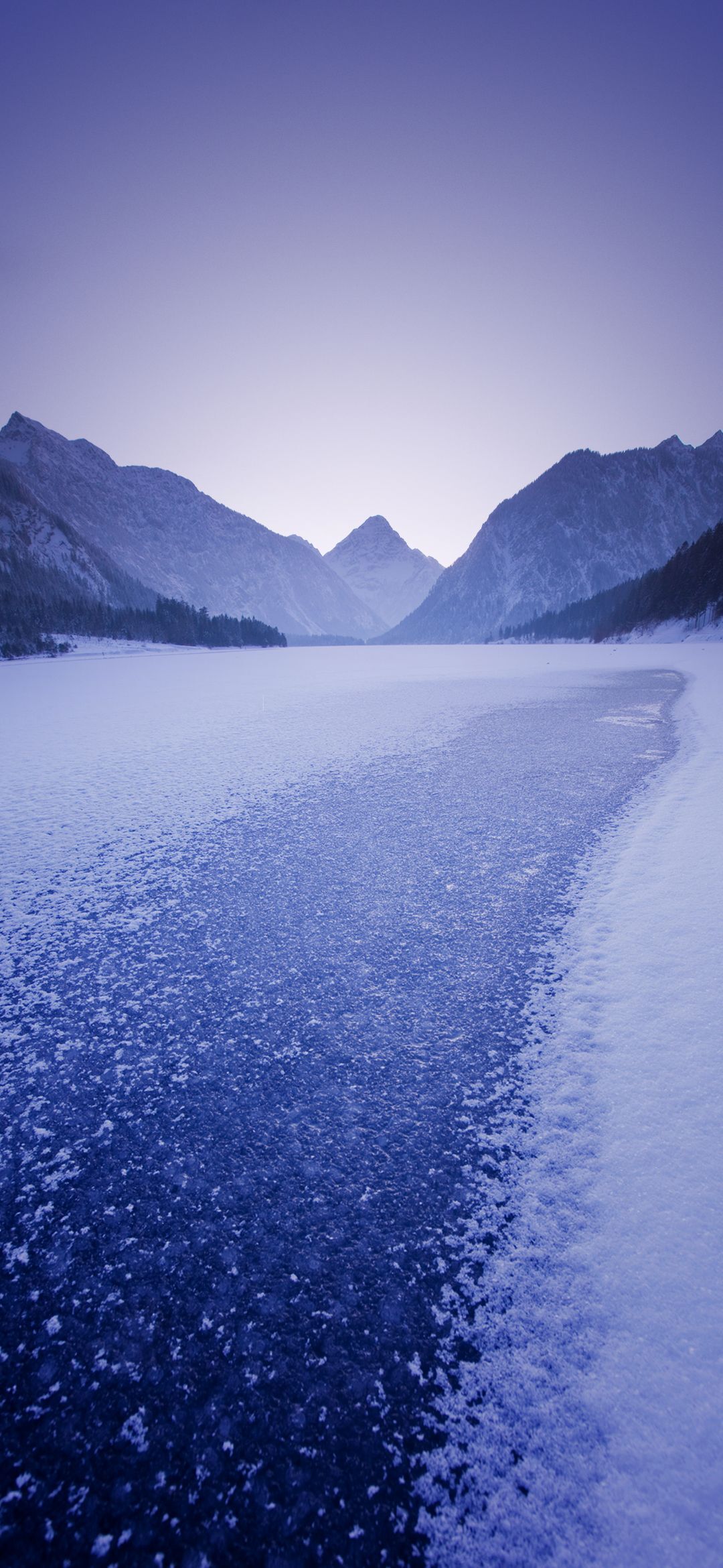 Xiaomi Poco X2 Stock Wallpapers Snowy Roadway With Mountains