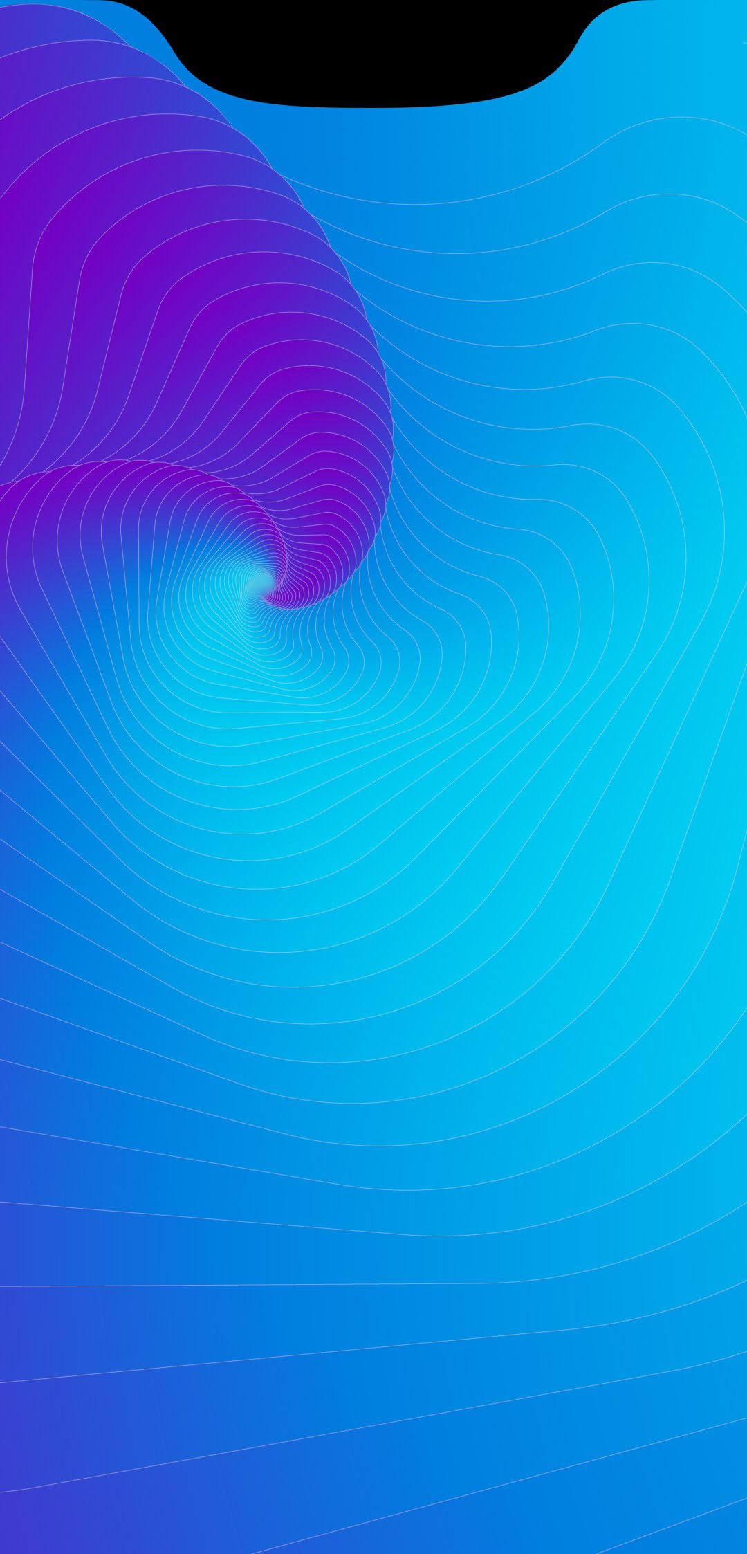 ZTE Blade V9 Stock Blue Purple Spiral wallpaper for Apple iPhone, Apple Watch, Mac, iPad and Apple Watch