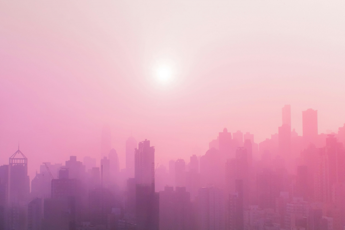 Smoggy City Pink Aesthetic