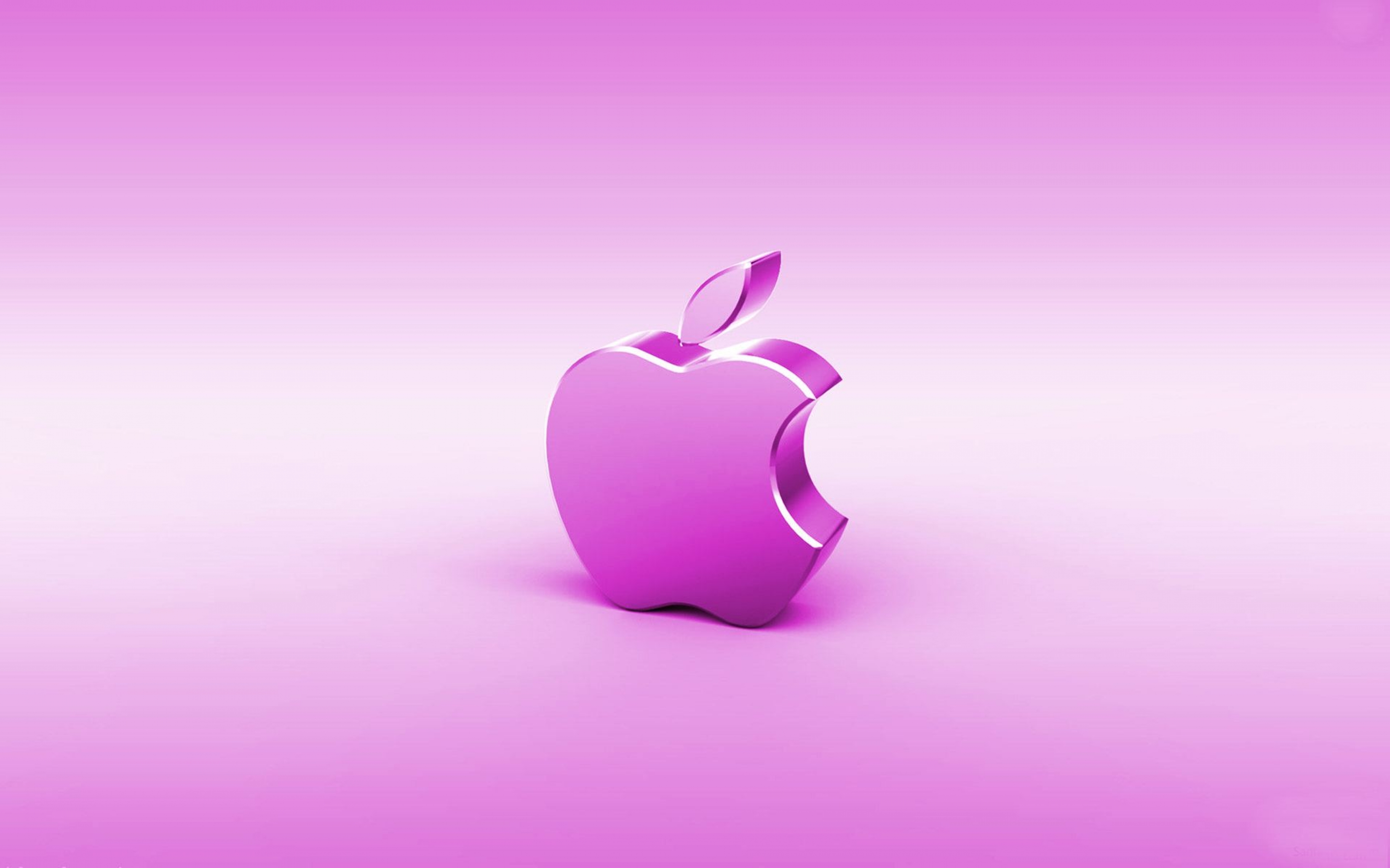 3D Apple Logo Pink Animated