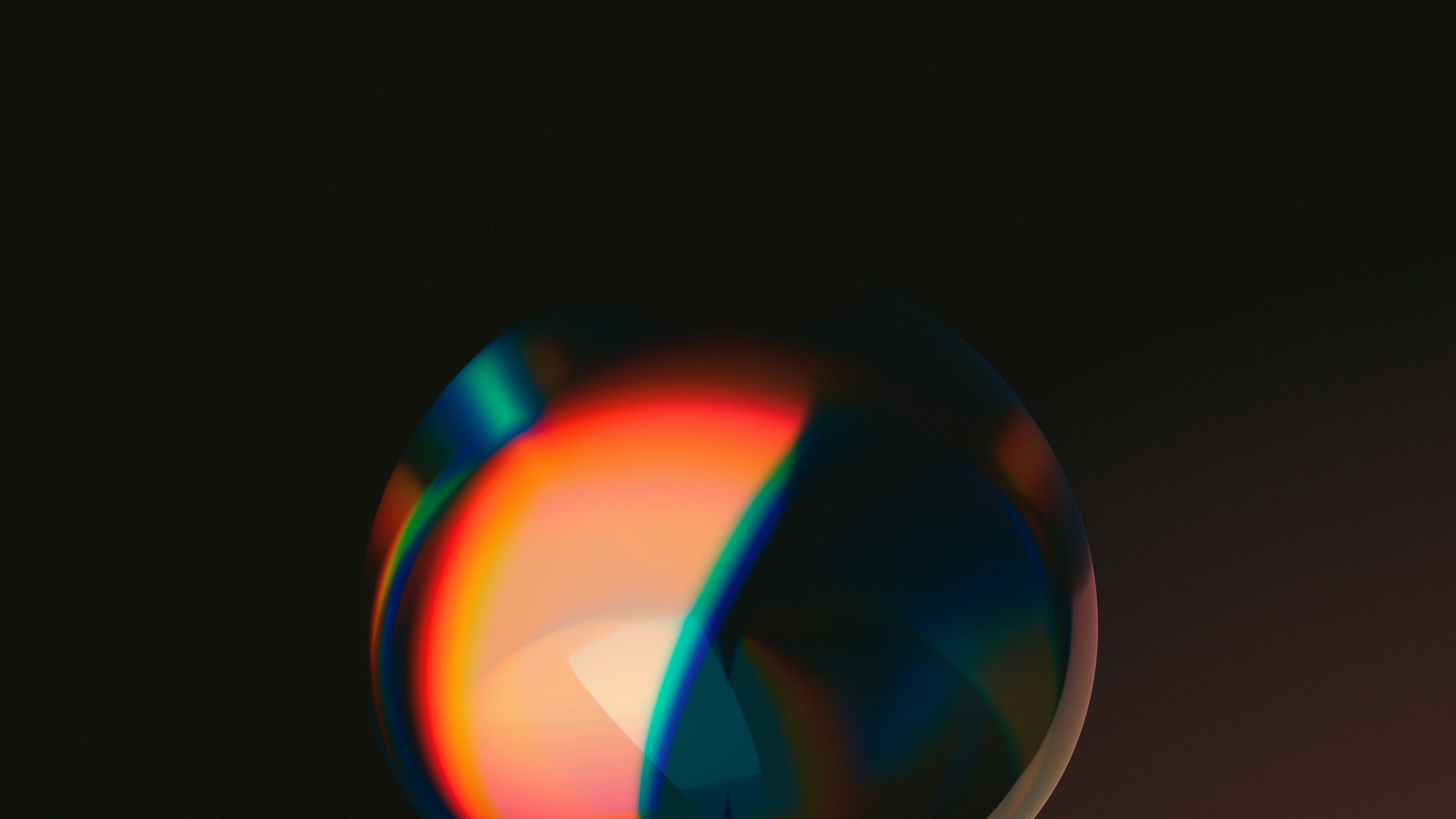 3D Iridescent Glass Ball Marble Glowing HD