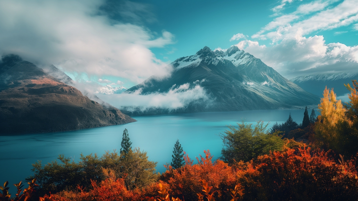 Colorful Landscape Mountains