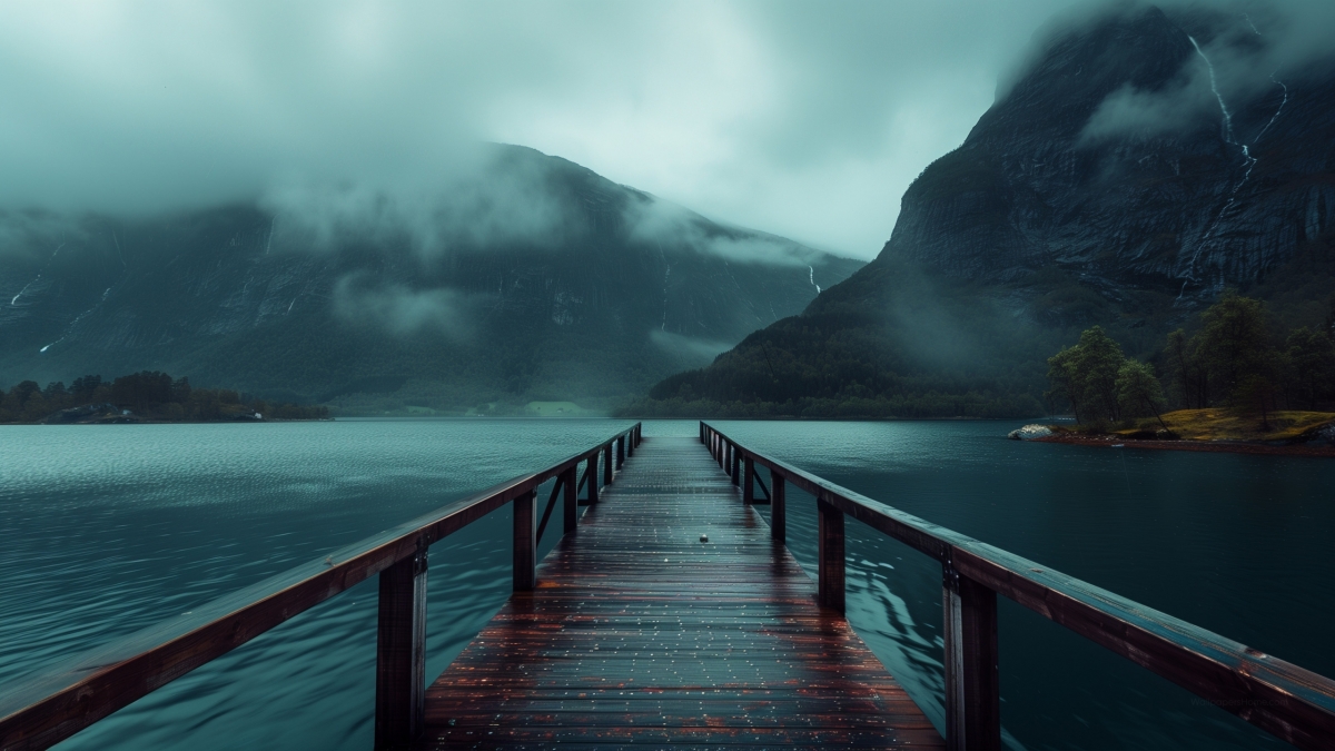 Long Jetty Dark Moody wallpaper for Apple iPhone, Apple Watch, Mac, iPad and Apple Watch