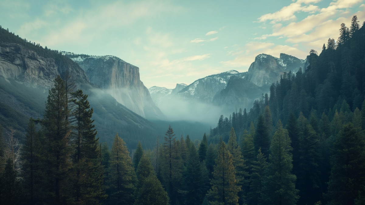 OSX macOS Yosemite Stock Forest Mountains