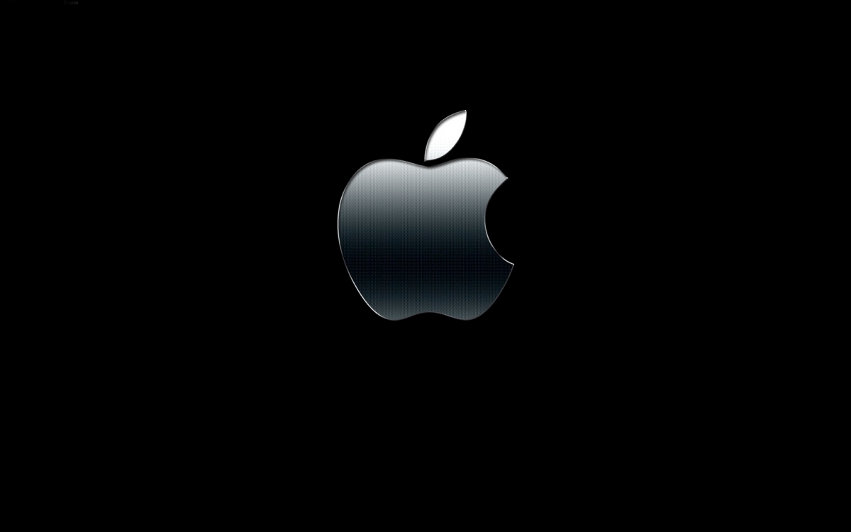 Black Metallic Apple Logo