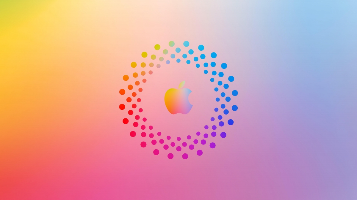 Apple Intelligence Apple Logo Gradient