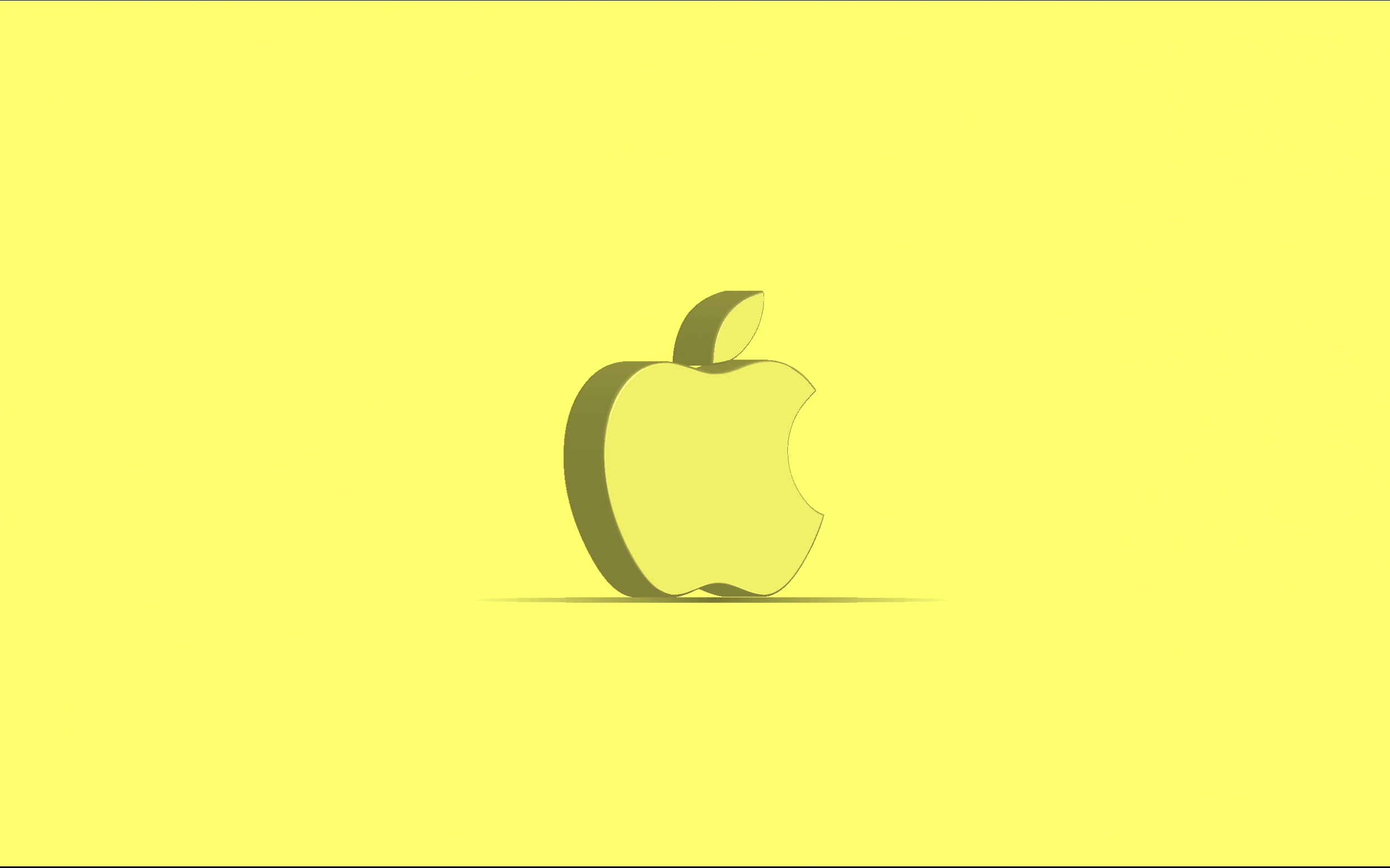 Minimalistic Apple Logo In Yellow wallpaper for Apple iPhone, Apple Watch, Mac, iPad and Apple Watch