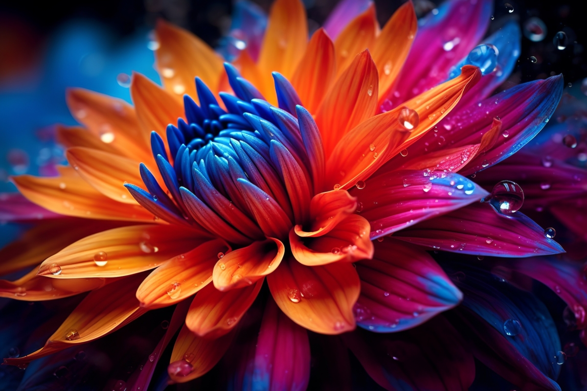 Vibrant Colorful Flower Closeup