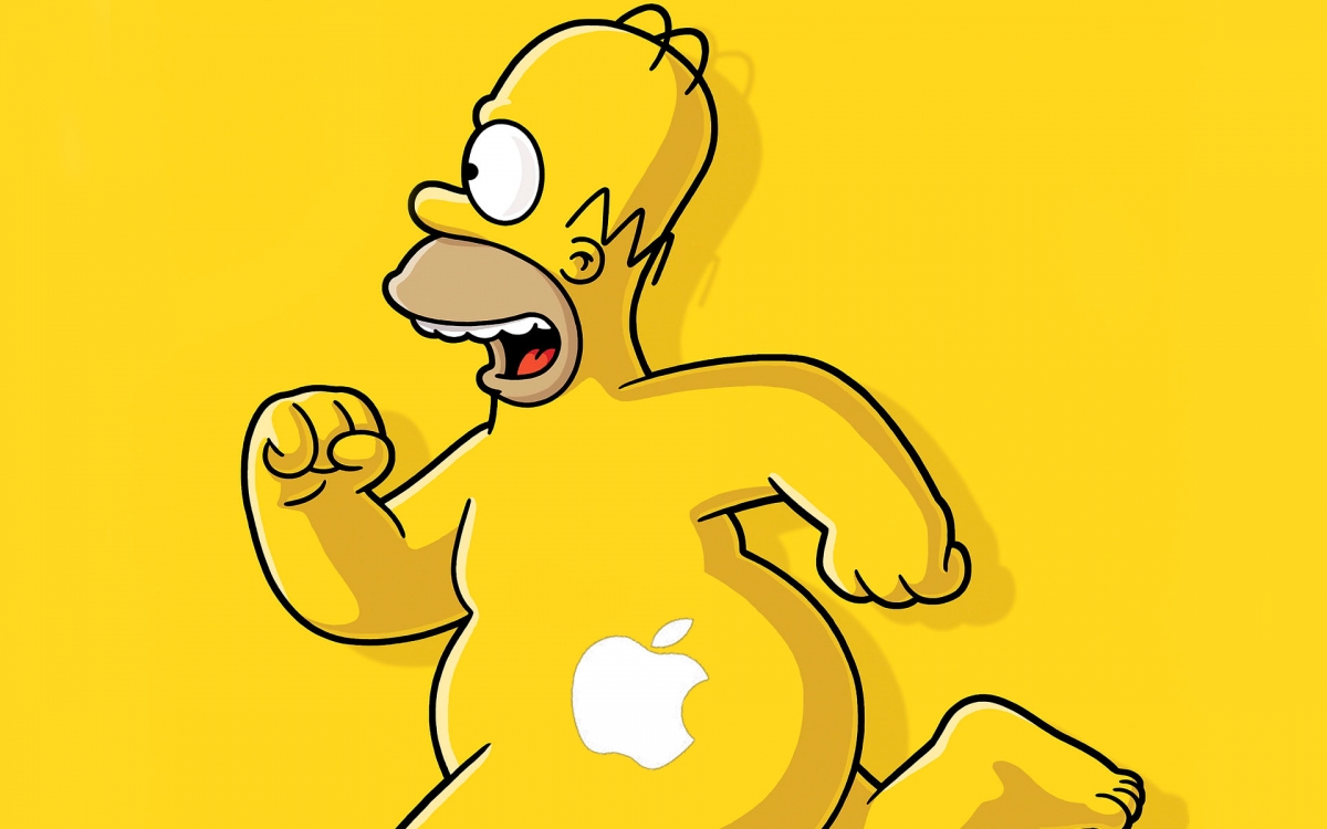 Homer Simpson The Simpsons TV Show Apple Logo