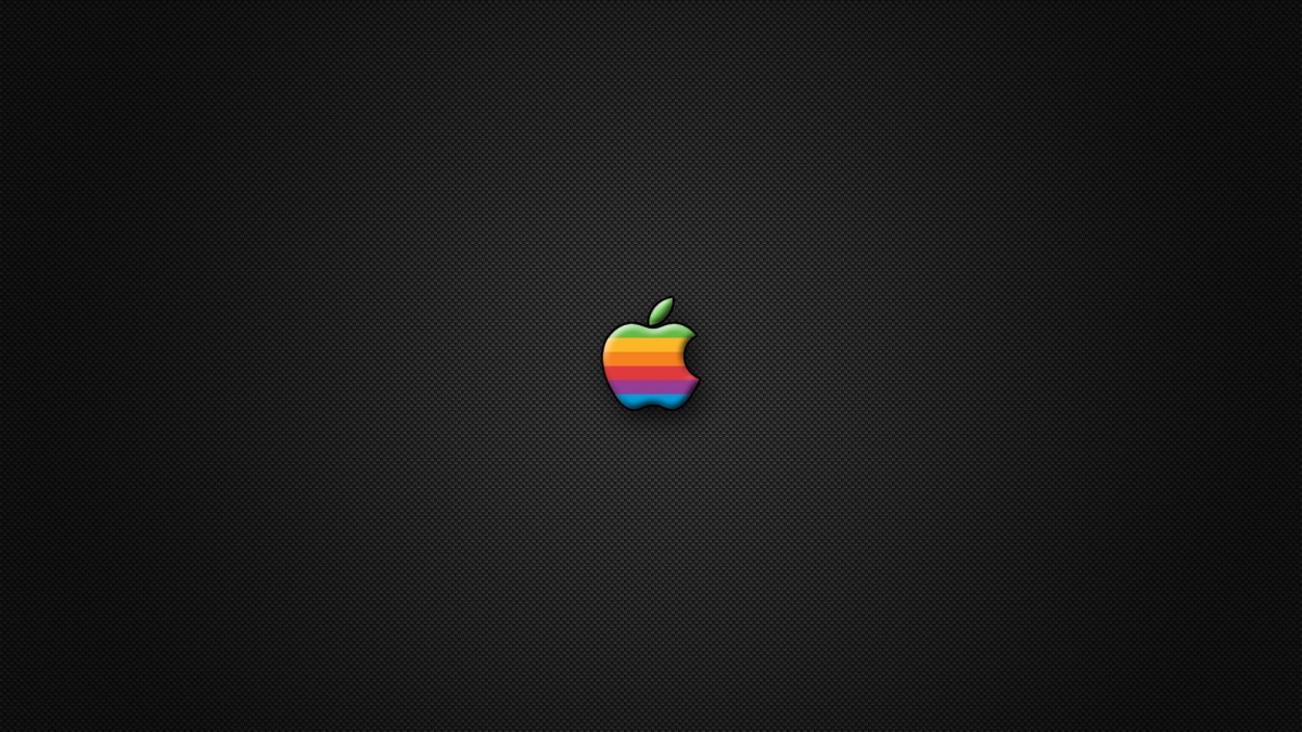 Rainbow Apple Logo Textured