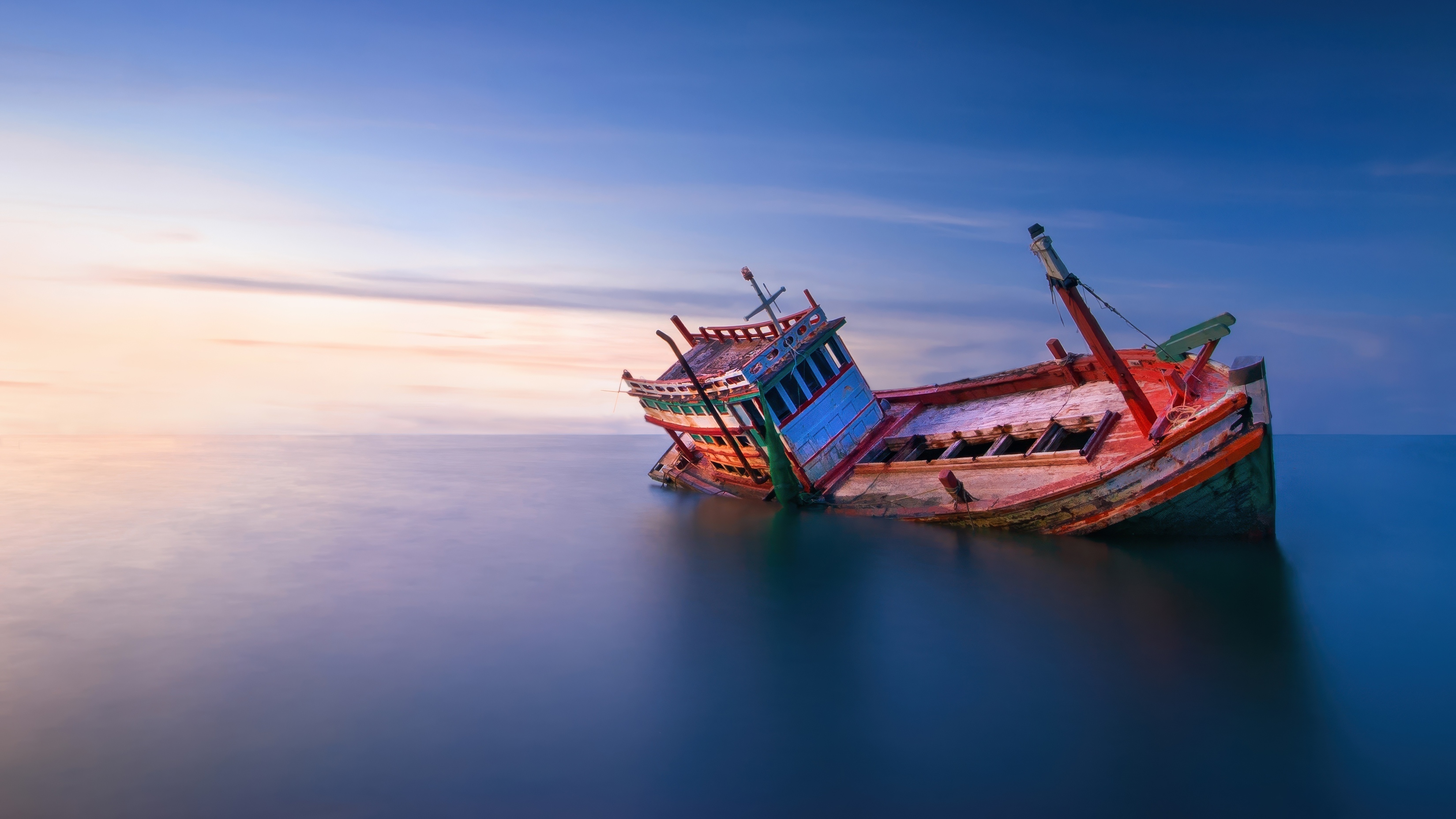 Abandoned Fishing Boat Top Free 4K 6K 8K Desktop Wallpapers For Mac Windows PC And Linux Ultra HD High Resolution Definition Screensavers Backdrops Backgrounds