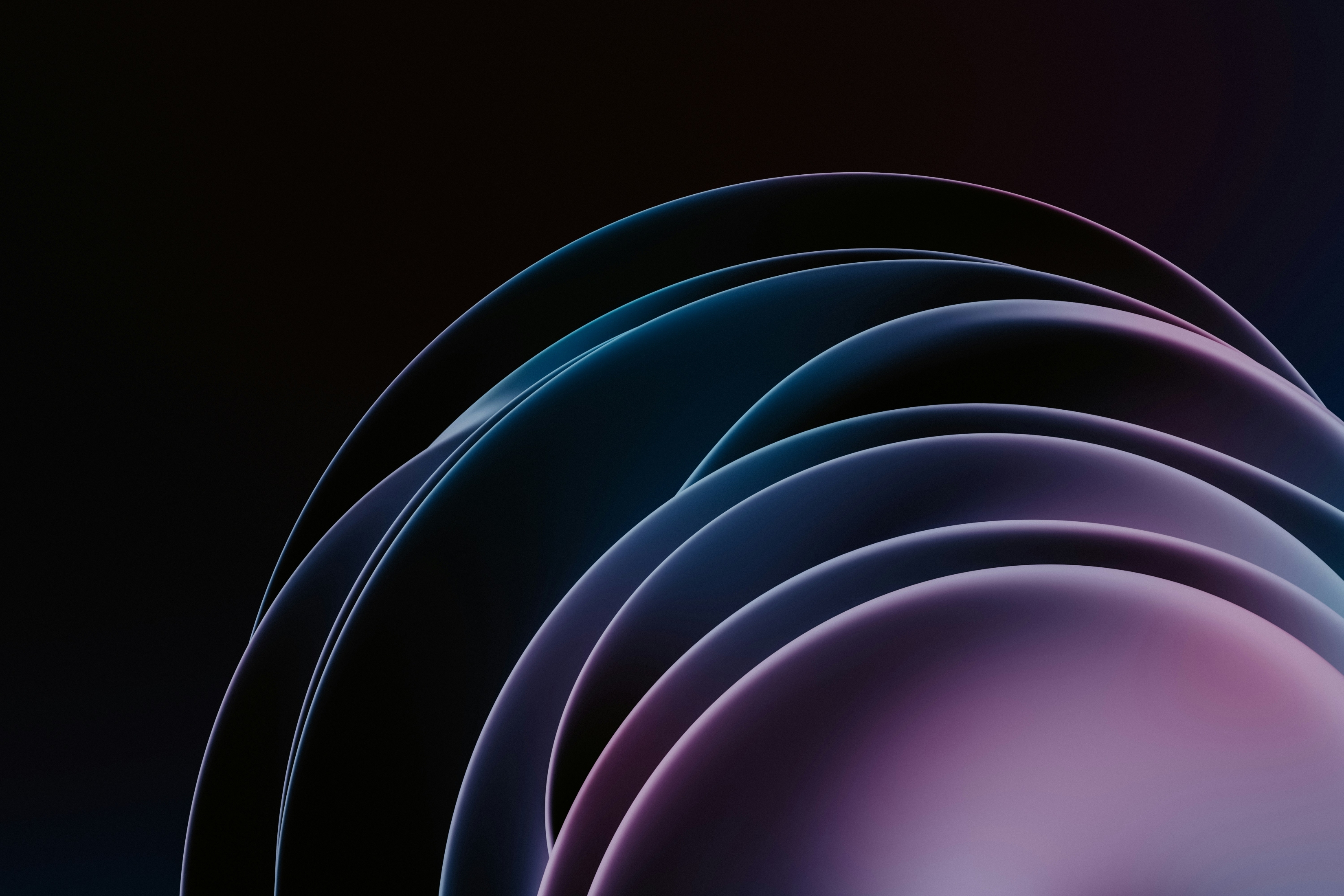 Abstract Circles Circular Gradient Dark Black And Purple wallpaper for Apple iPhone, Apple Watch, Mac, iPad and Apple Watch