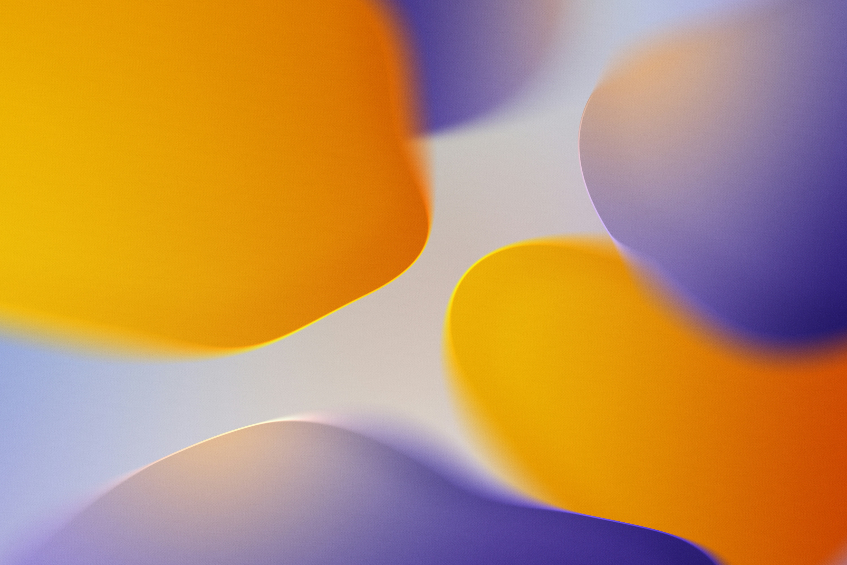 Abstract Orange Blue Shapes Liquid Apple Stock